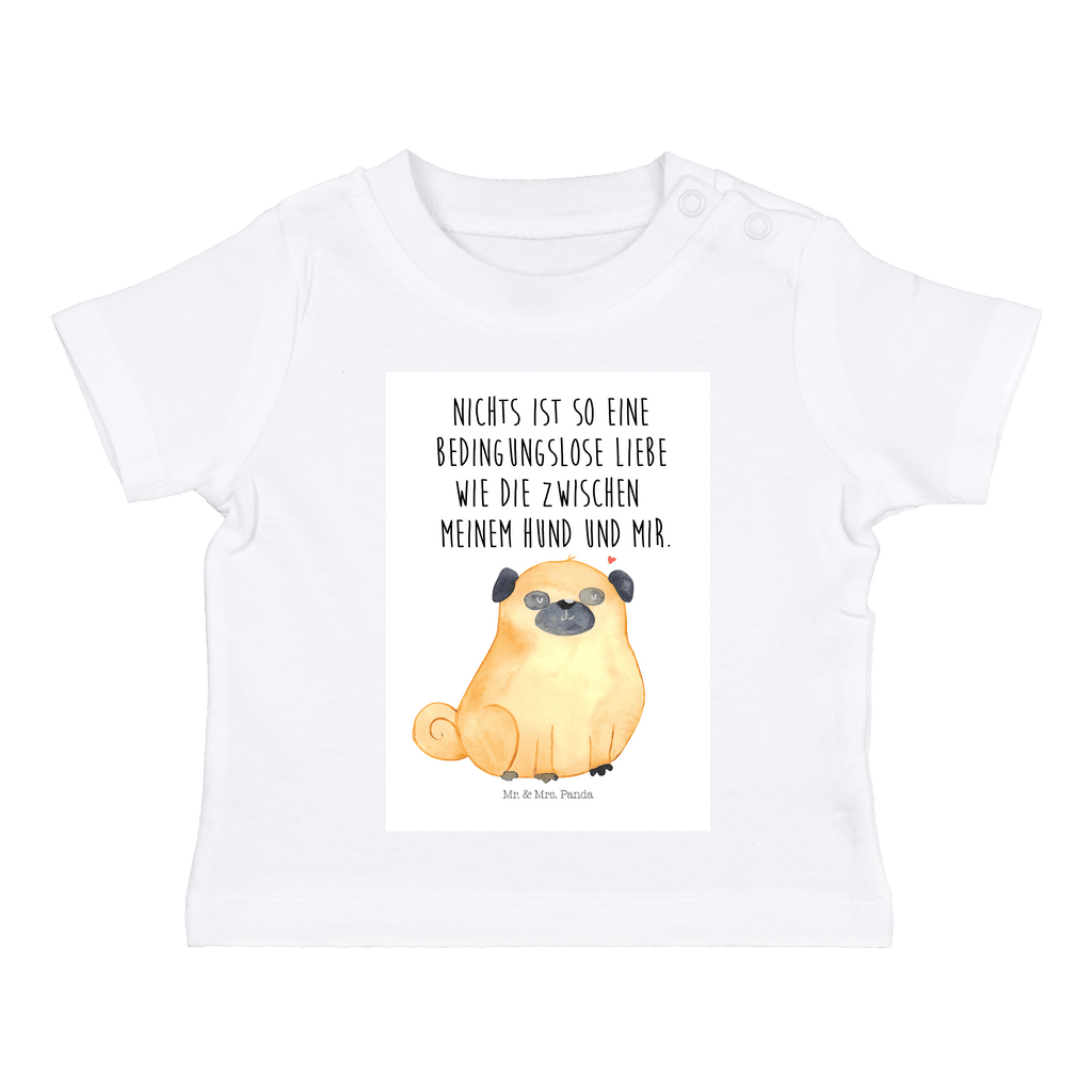 Organic Baby Shirt Mops Baby T-Shirt, Jungen Baby T-Shirt, Mädchen Baby T-Shirt, Shirt, Hund, Hundemotiv, Haustier, Hunderasse, Tierliebhaber, Hundebesitzer, Sprüche, Mops, Liebe, Hundeliebe