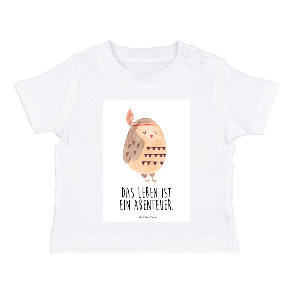 Organic Baby Shirt Eule Federschmuck Baby T-Shirt, Jungen Baby T-Shirt, Mädchen Baby T-Shirt, Shirt, Eule, Eule Deko, Owl, Das Leben ist ein Abenteuer, Reisespruch, Federschmuck, Dekoration