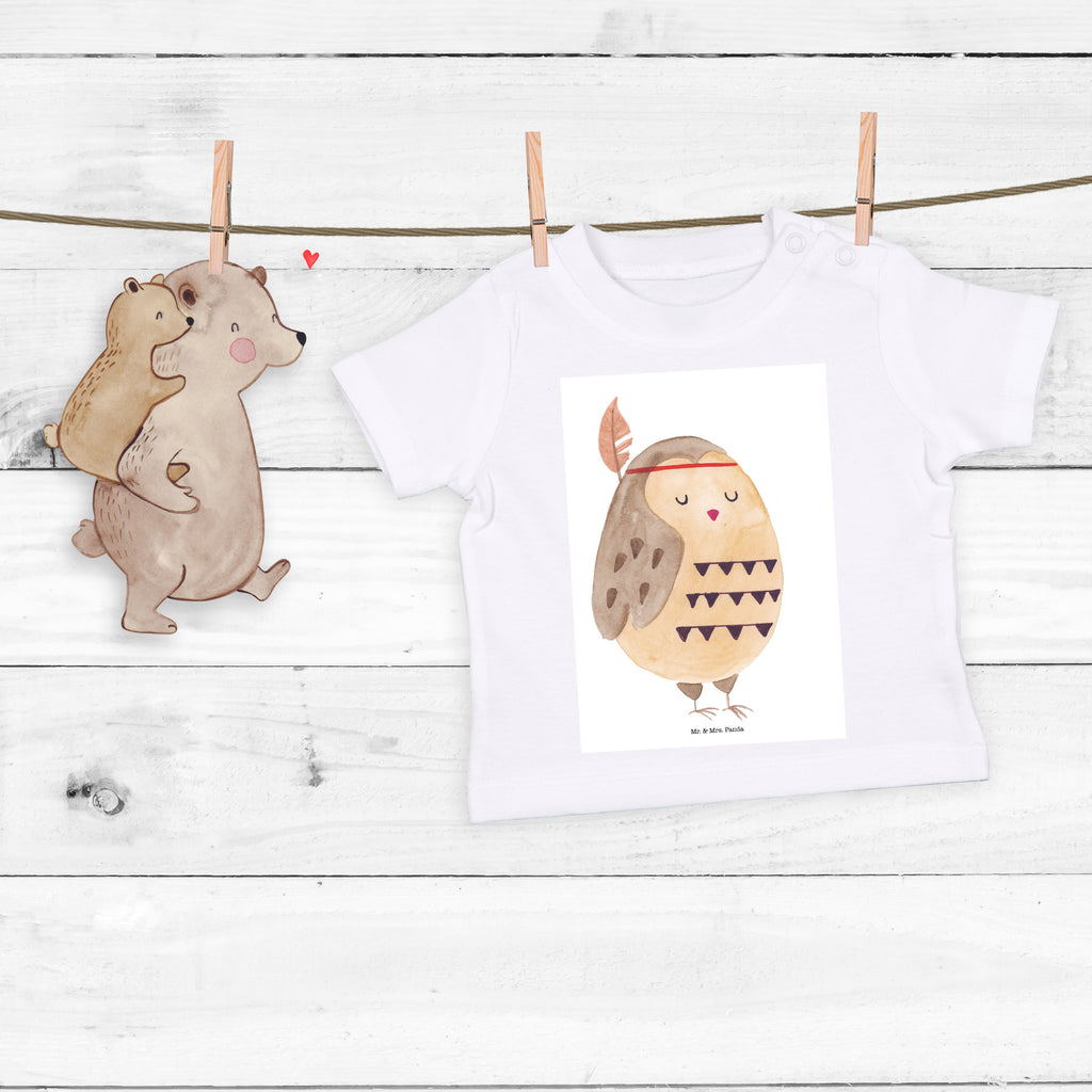 Organic Baby Shirt Eule Federschmuck Baby T-Shirt, Jungen Baby T-Shirt, Mädchen Baby T-Shirt, Shirt, Eule, Eule Deko, Owl, Das Leben ist ein Abenteuer, Reisespruch, Federschmuck, Dekoration