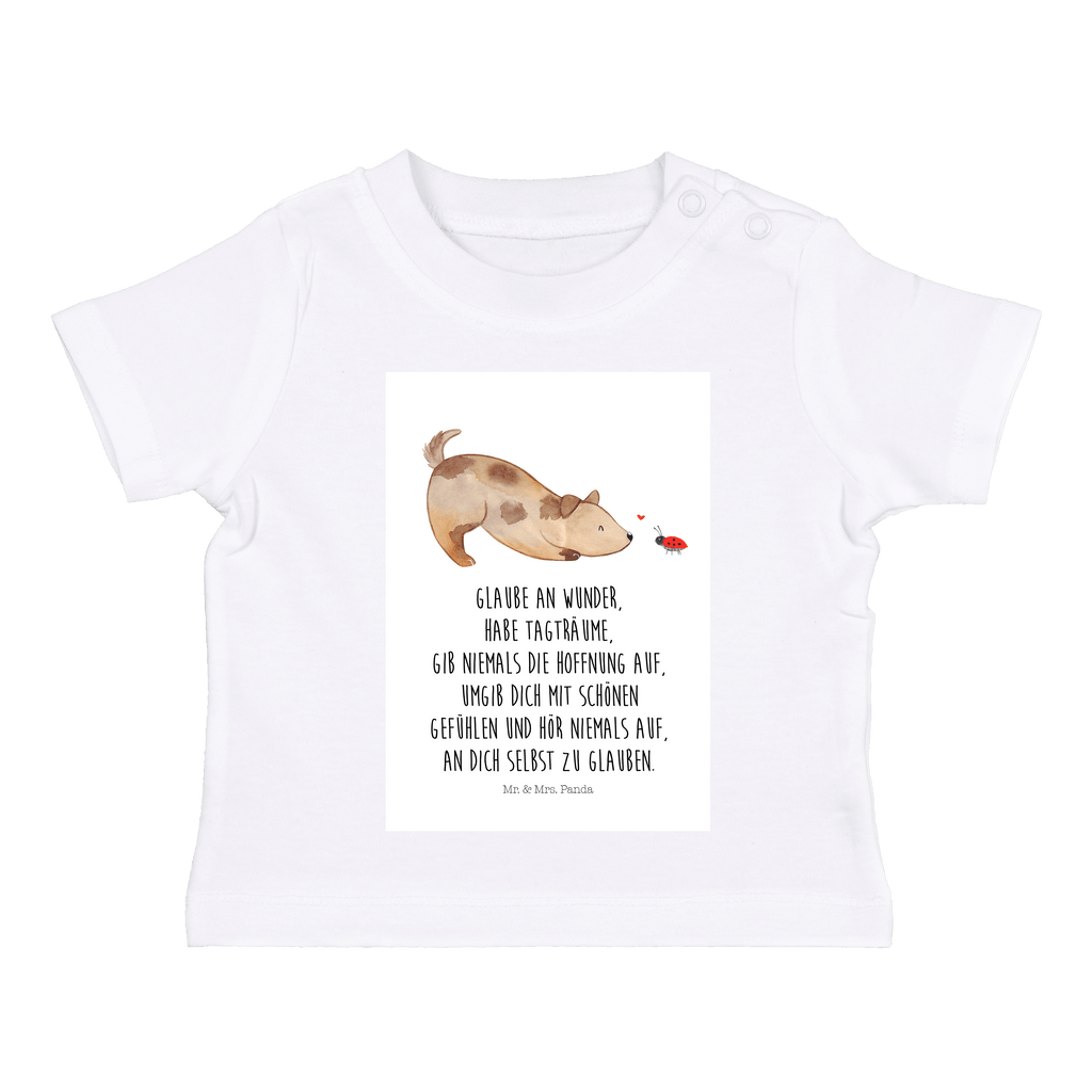 Organic Baby Shirt Hund Marienkäfer Baby T-Shirt, Jungen Baby T-Shirt, Mädchen Baby T-Shirt, Shirt, Hund, Hundemotiv, Haustier, Hunderasse, Tierliebhaber, Hundebesitzer, Sprüche, Hunde, Hundespruch, Marienkäfer, Mischling, Mischlinghund