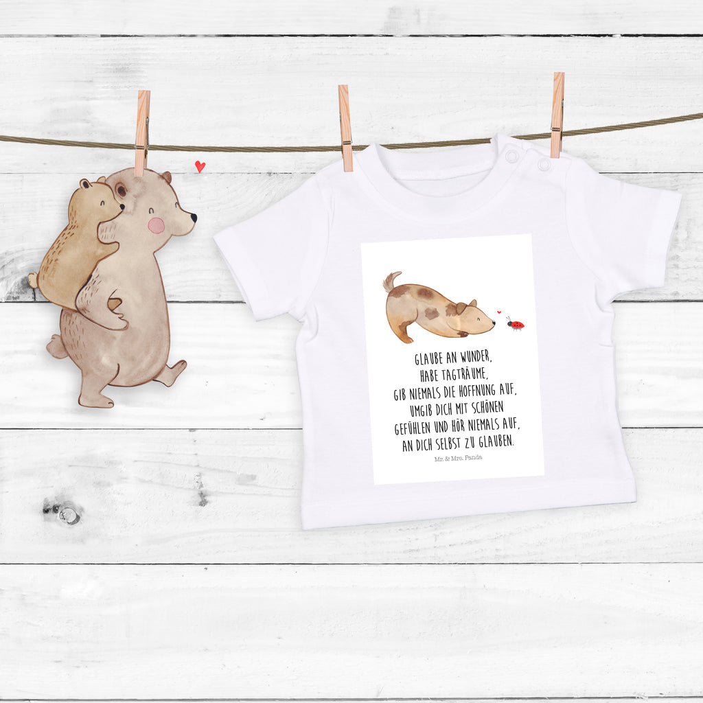 Organic Baby Shirt Hund Marienkäfer Baby T-Shirt, Jungen Baby T-Shirt, Mädchen Baby T-Shirt, Shirt, Hund, Hundemotiv, Haustier, Hunderasse, Tierliebhaber, Hundebesitzer, Sprüche, Hunde, Hundespruch, Marienkäfer, Mischling, Mischlinghund