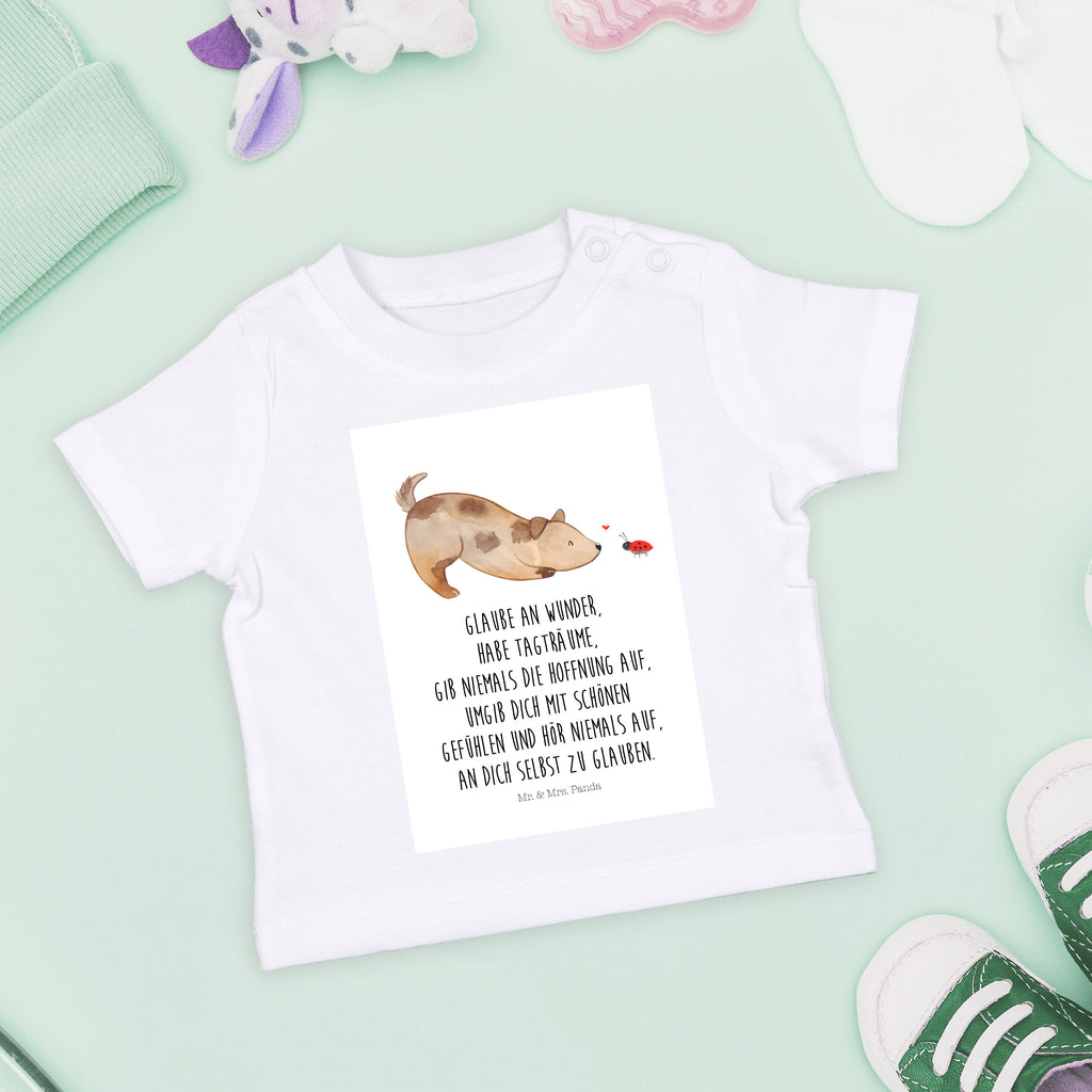 Organic Baby Shirt Hund Marienkäfer Baby T-Shirt, Jungen Baby T-Shirt, Mädchen Baby T-Shirt, Shirt, Hund, Hundemotiv, Haustier, Hunderasse, Tierliebhaber, Hundebesitzer, Sprüche, Hunde, Hundespruch, Marienkäfer, Mischling, Mischlinghund