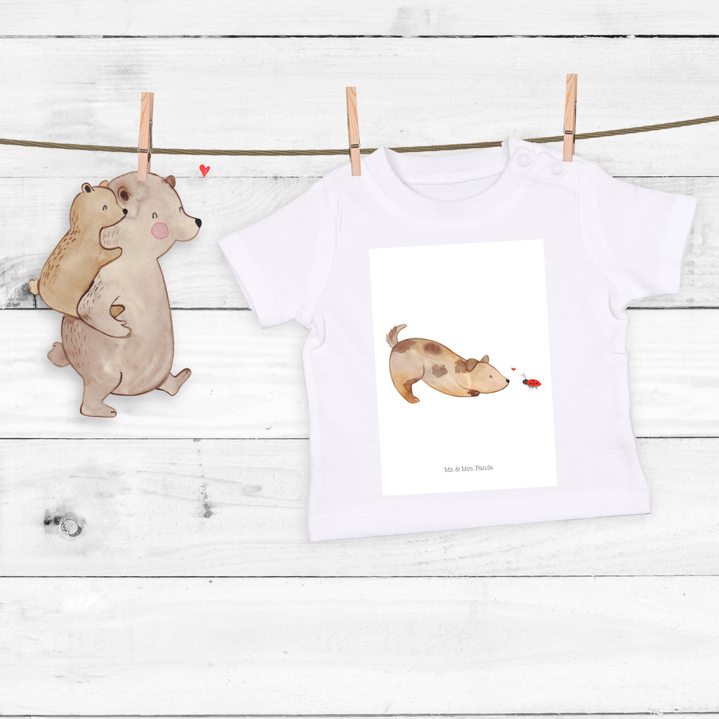 Organic Baby Shirt Hund Marienkäfer Baby T-Shirt, Jungen Baby T-Shirt, Mädchen Baby T-Shirt, Shirt, Hund, Hundemotiv, Haustier, Hunderasse, Tierliebhaber, Hundebesitzer, Sprüche, Hunde, Hundespruch, Marienkäfer, Mischling, Mischlinghund