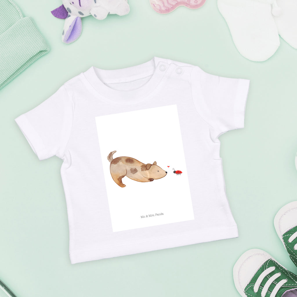 Organic Baby Shirt Hund Marienkäfer Baby T-Shirt, Jungen Baby T-Shirt, Mädchen Baby T-Shirt, Shirt, Hund, Hundemotiv, Haustier, Hunderasse, Tierliebhaber, Hundebesitzer, Sprüche, Hunde, Hundespruch, Marienkäfer, Mischling, Mischlinghund