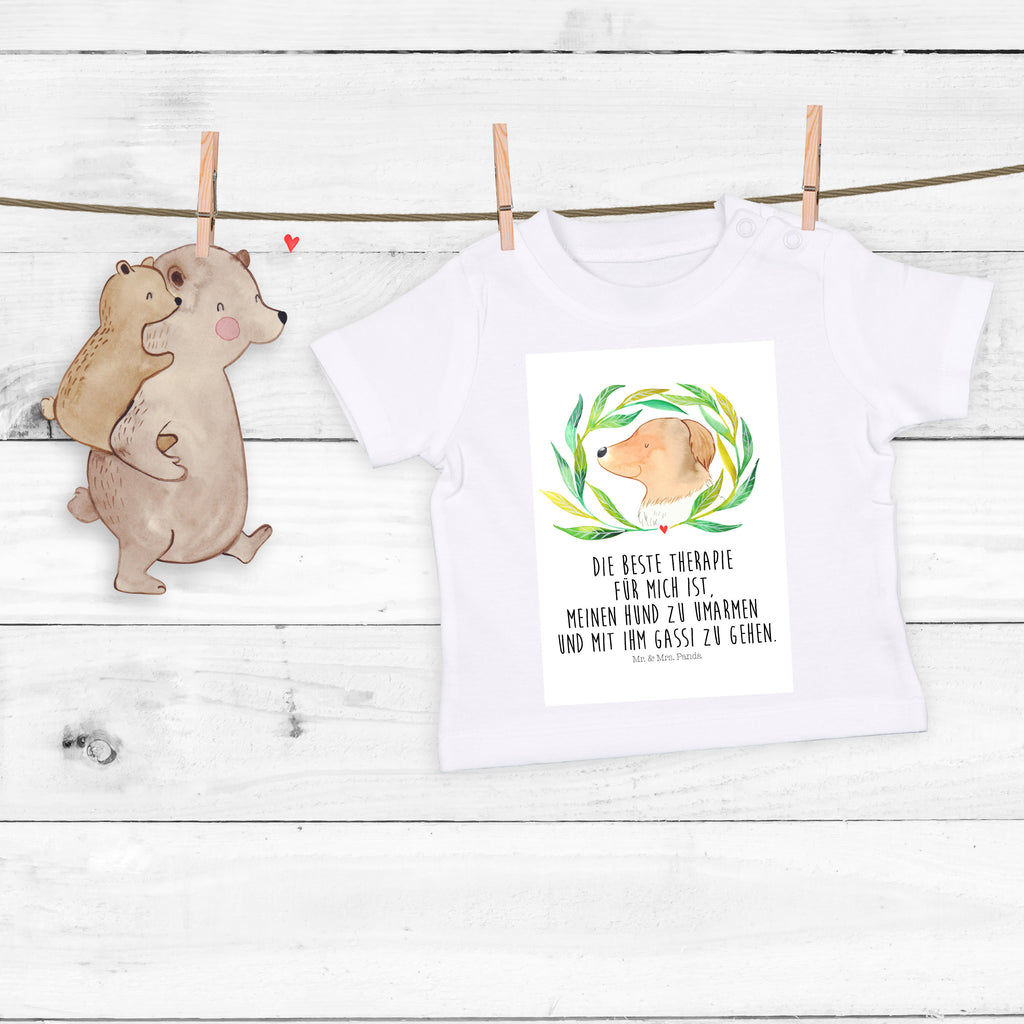 Organic Baby Shirt Hund Ranke Baby T-Shirt, Jungen Baby T-Shirt, Mädchen Baby T-Shirt, Shirt, Hund, Hundemotiv, Haustier, Hunderasse, Tierliebhaber, Hundebesitzer, Sprüche, Ranke, Therapie, Selbsttherapie, Hundeliebe, Hundeglück, Hunde