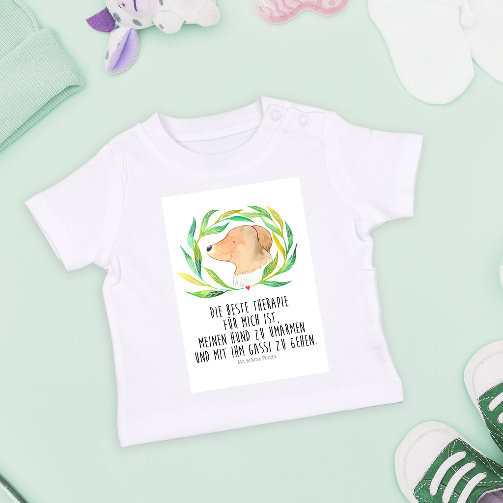 Organic Baby Shirt Hund Ranke Baby T-Shirt, Jungen Baby T-Shirt, Mädchen Baby T-Shirt, Shirt, Hund, Hundemotiv, Haustier, Hunderasse, Tierliebhaber, Hundebesitzer, Sprüche, Ranke, Therapie, Selbsttherapie, Hundeliebe, Hundeglück, Hunde