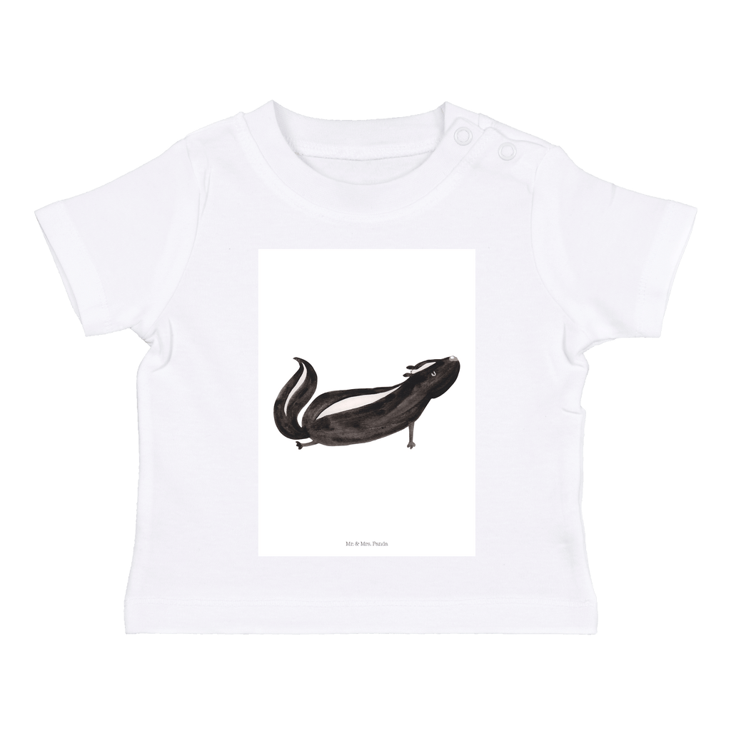 Organic Baby Shirt Stinktier Yoga Baby T-Shirt, Jungen Baby T-Shirt, Mädchen Baby T-Shirt, Shirt, Stinktier, Skunk, Wildtier, Raubtier, Stinker, Stinki, Yoga, Namaste, Lebe, Liebe, Lache