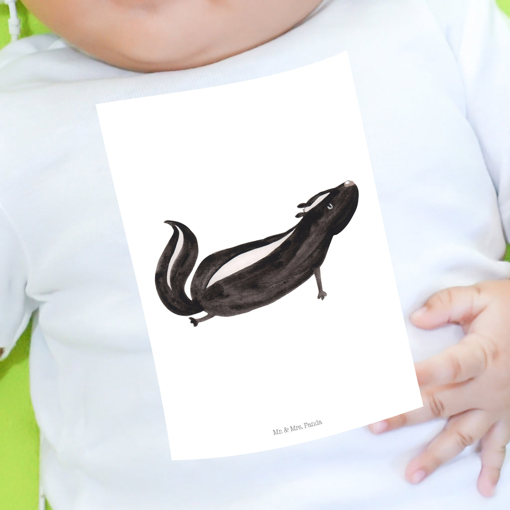 Organic Baby Shirt Stinktier Yoga Baby T-Shirt, Jungen Baby T-Shirt, Mädchen Baby T-Shirt, Shirt, Stinktier, Skunk, Wildtier, Raubtier, Stinker, Stinki, Yoga, Namaste, Lebe, Liebe, Lache