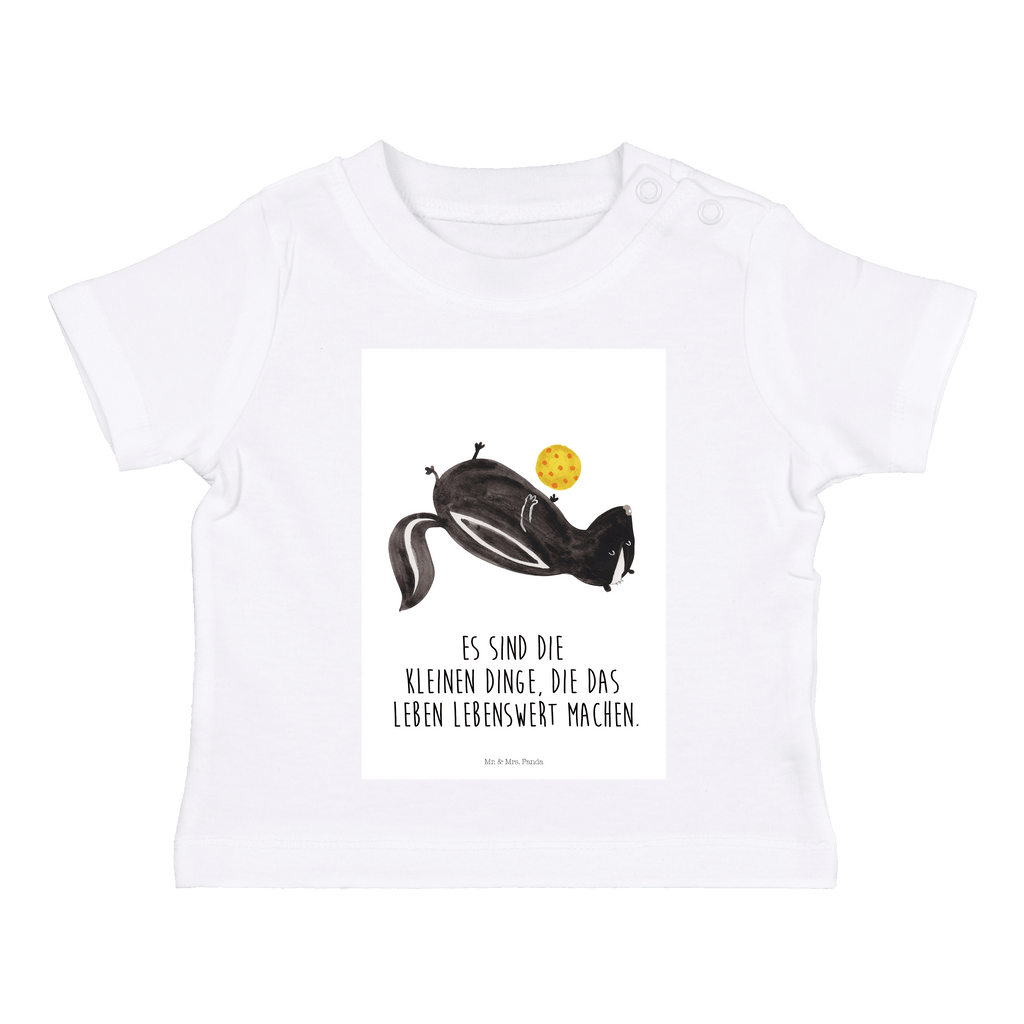 Organic Baby Shirt Stinktier Ball Baby T-Shirt, Jungen Baby T-Shirt, Mädchen Baby T-Shirt, Shirt, Stinktier, Skunk, Wildtier, Raubtier, Stinker, Stinki, verspielt, Weisheit