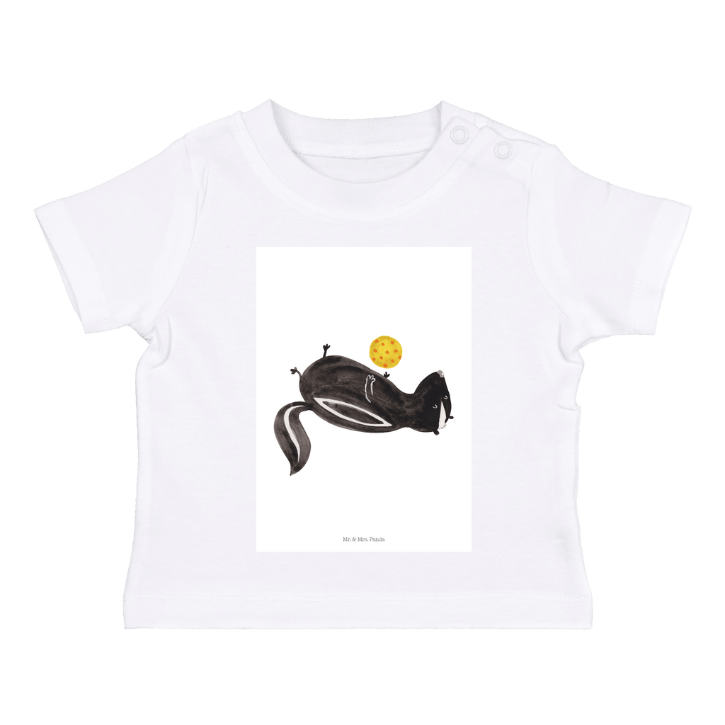Organic Baby Shirt Stinktier Ball Baby T-Shirt, Jungen Baby T-Shirt, Mädchen Baby T-Shirt, Shirt, Stinktier, Skunk, Wildtier, Raubtier, Stinker, Stinki, verspielt, Weisheit