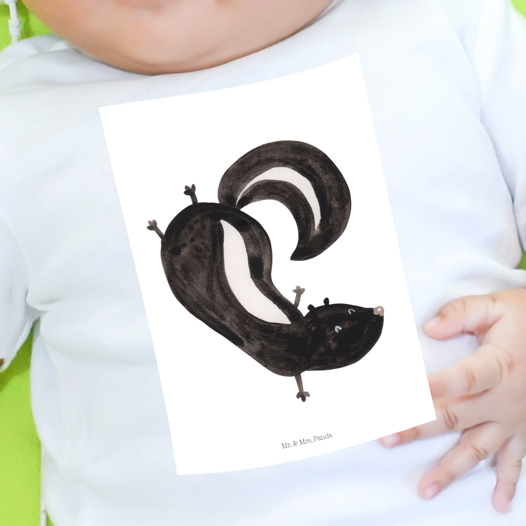 Organic Baby Shirt Stinktier Handstand Baby T-Shirt, Jungen Baby T-Shirt, Mädchen Baby T-Shirt, Shirt, Stinktier, Skunk, Wildtier, Raubtier, Stinker, Stinki, Spielplatz, verpielt, Kind