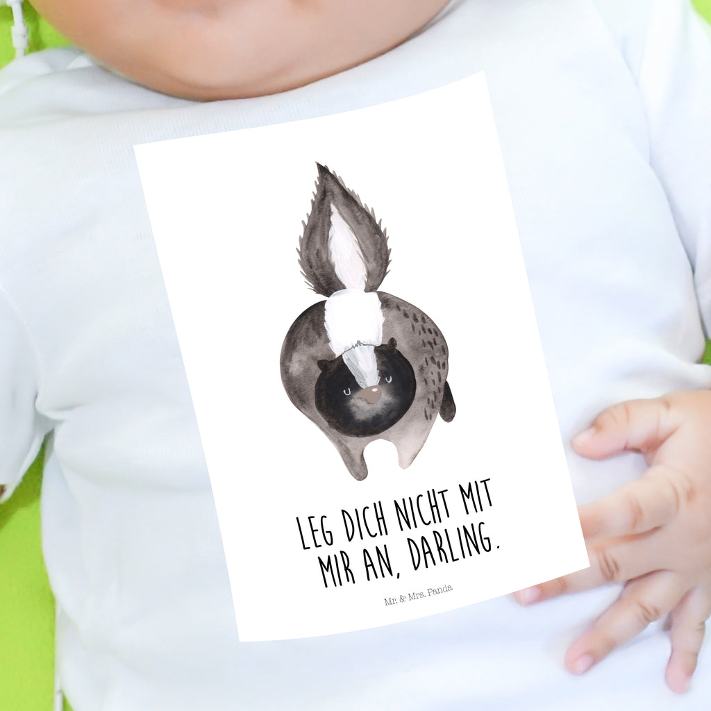 Organic Baby Shirt Stinktier Angriff Baby T-Shirt, Jungen Baby T-Shirt, Mädchen Baby T-Shirt, Shirt, Stinktier, Skunk, Wildtier, Raubtier, Stinker, Stinki, wütend, Drohung