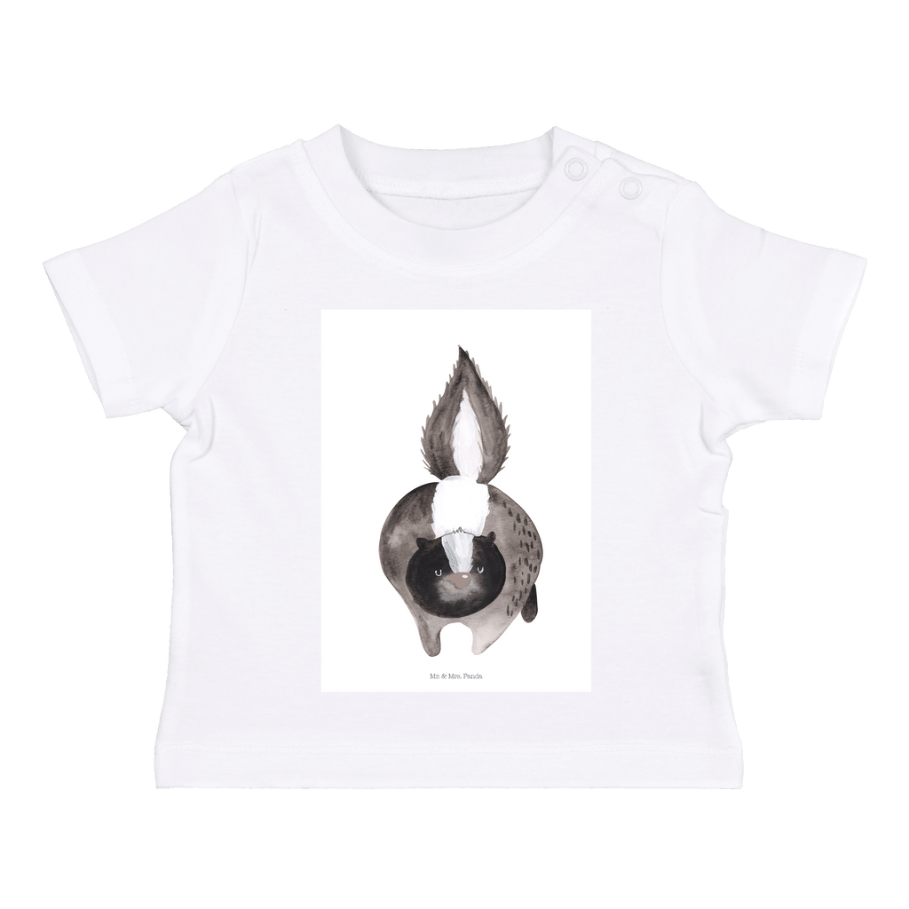 Organic Baby Shirt Stinktier Angriff Baby T-Shirt, Jungen Baby T-Shirt, Mädchen Baby T-Shirt, Shirt, Stinktier, Skunk, Wildtier, Raubtier, Stinker, Stinki, wütend, Drohung