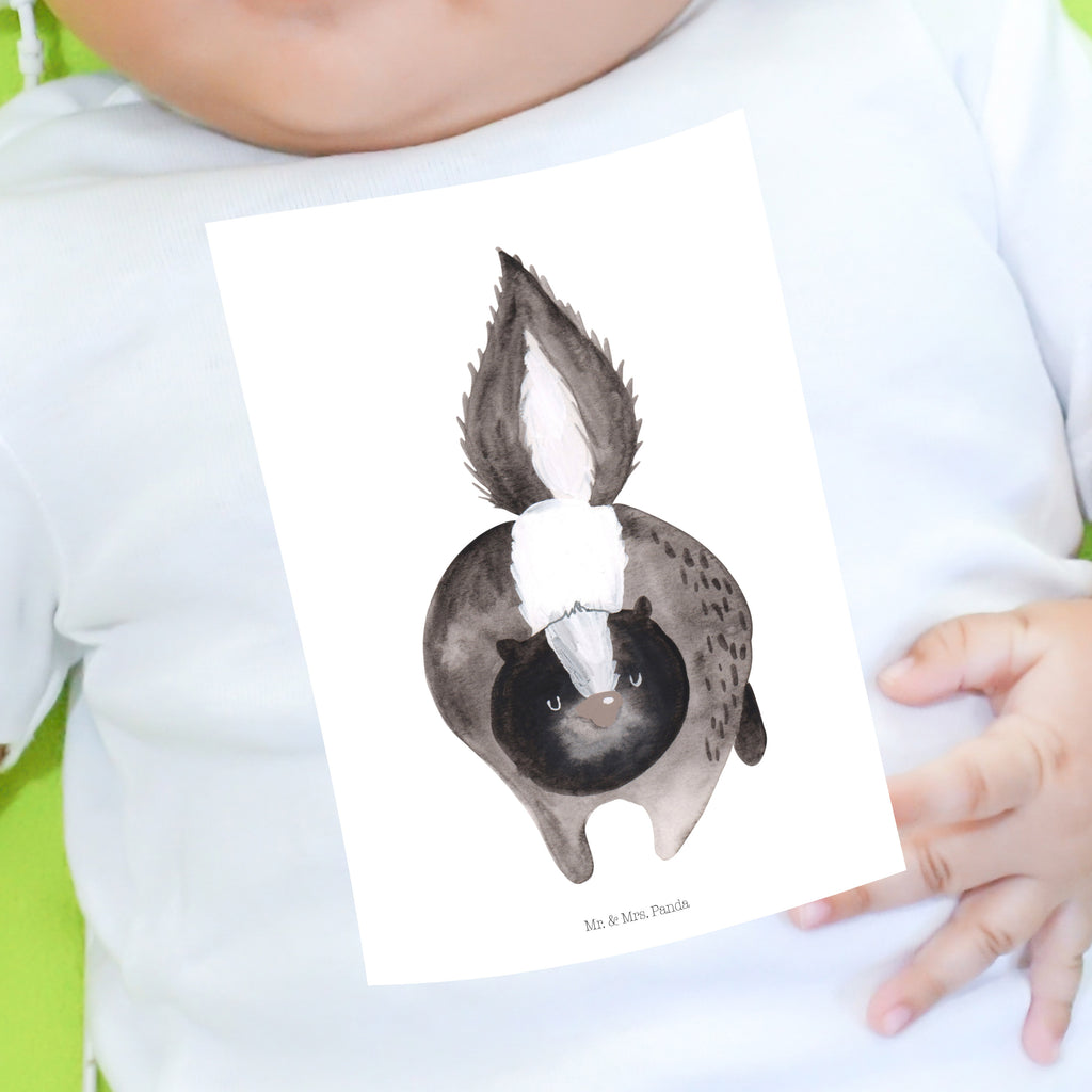 Organic Baby Shirt Stinktier Angriff Baby T-Shirt, Jungen Baby T-Shirt, Mädchen Baby T-Shirt, Shirt, Stinktier, Skunk, Wildtier, Raubtier, Stinker, Stinki, wütend, Drohung