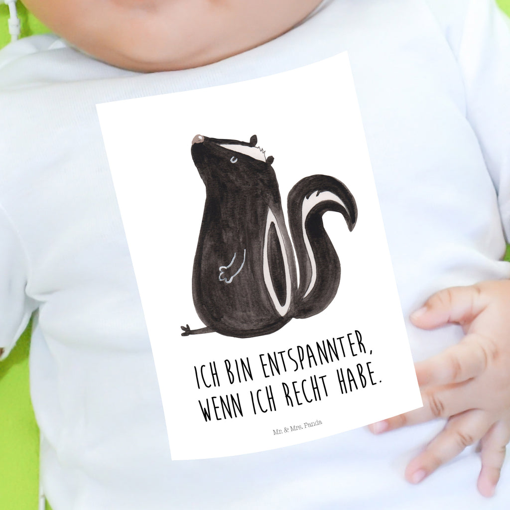 Organic Baby Shirt Stinktier sitzend Baby T-Shirt, Jungen Baby T-Shirt, Mädchen Baby T-Shirt, Shirt, Stinktier, Skunk, Wildtier, Raubtier, Stinker, Stinki, Spruch, Büro, Recht, Besserwisser