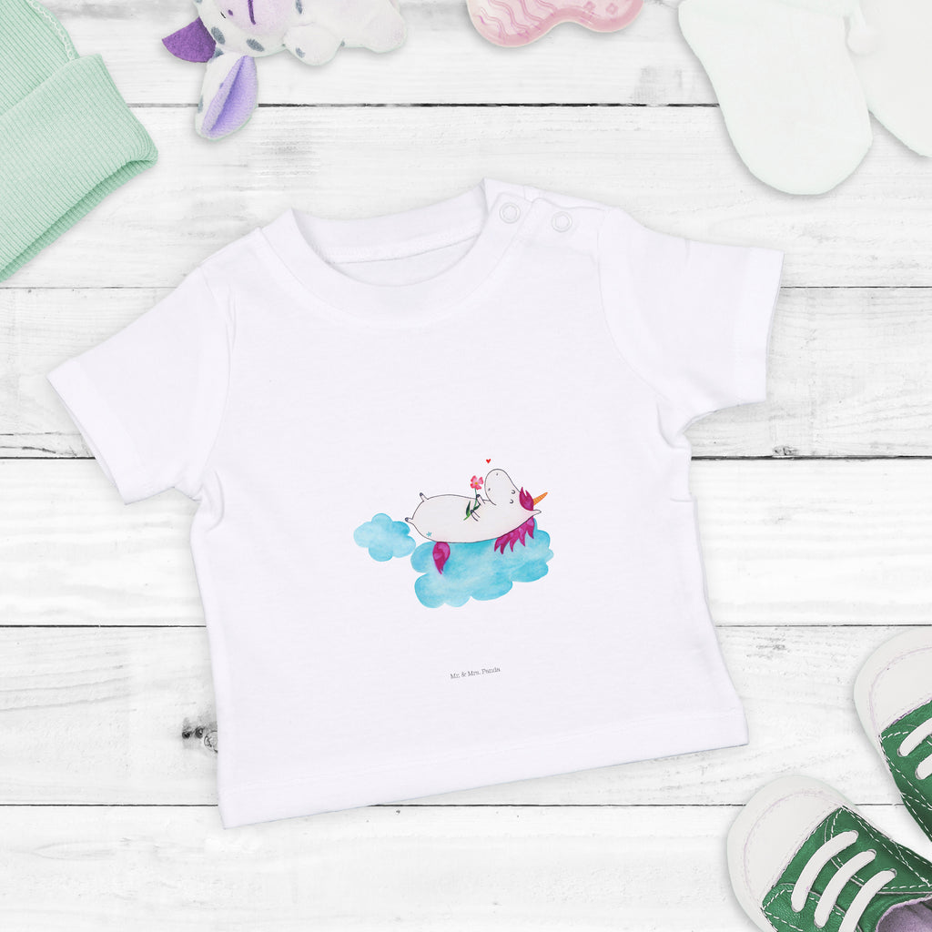 Organic Baby Shirt Einhorn verliebt auf Wolke Baby T-Shirt, Jungen Baby T-Shirt, Mädchen Baby T-Shirt, Shirt, Einhorn, Einhörner, Einhorn Deko, Pegasus, Unicorn, verliebt, Liebe, Liebesbeweis, Freundin, Wolke