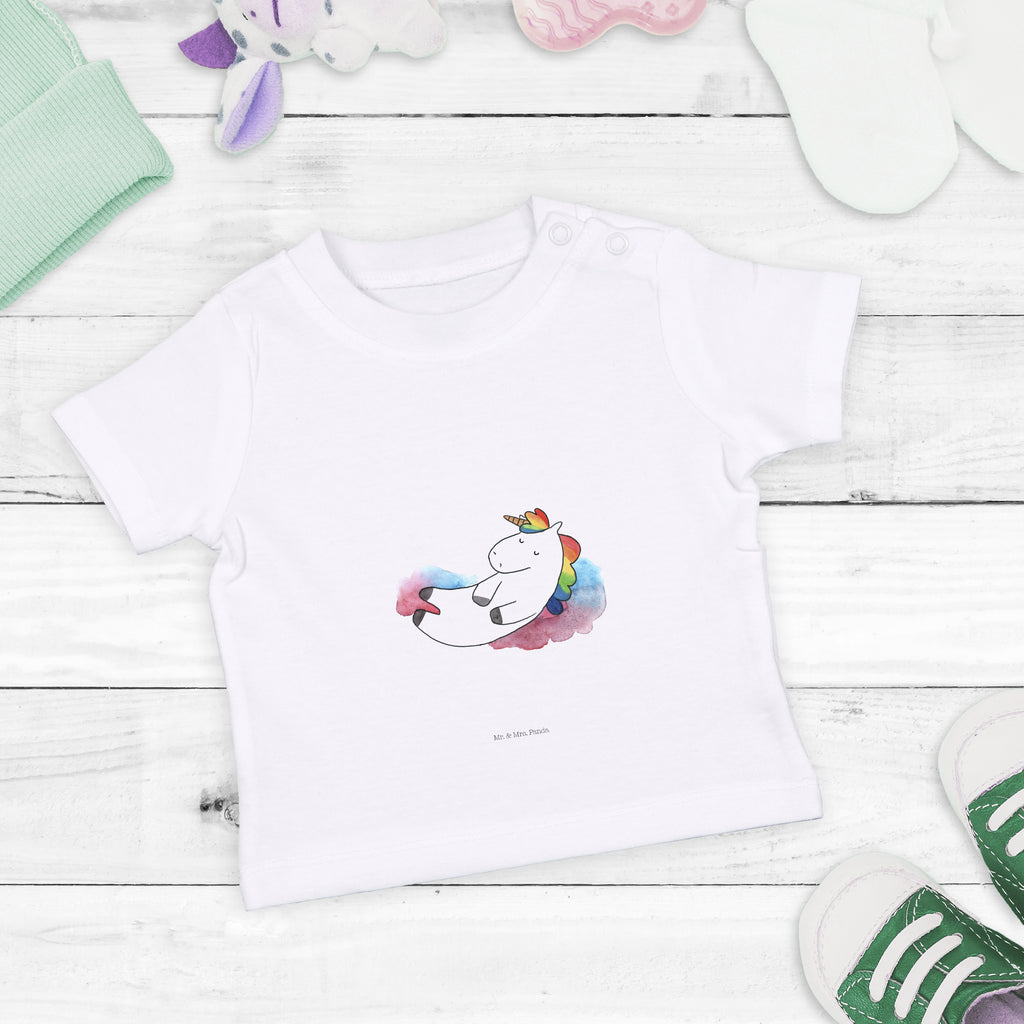 Organic Baby Shirt Einhorn Wolke 7 Baby T-Shirt, Jungen Baby T-Shirt, Mädchen Baby T-Shirt, Shirt, Einhorn, Einhörner, Einhorn Deko, Pegasus, Unicorn, verliebt, Menschen, witzig, lustig, Geschenk, Glaube, Realität, Lächeln