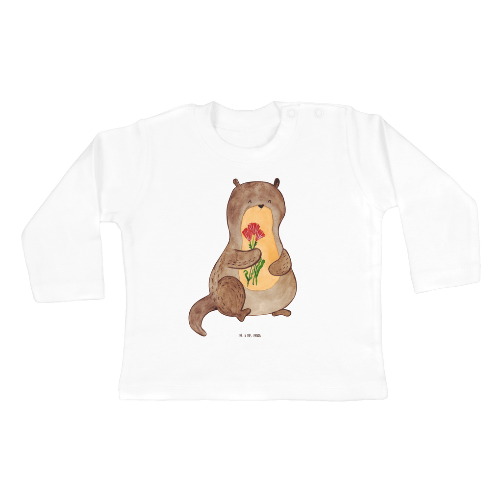 3-6 Monate Baby Longsleeve Otter Blumenstrauß Mädchen, Jungen, Baby, Langarm, Bio, Kleidung, Otter, Fischotter, Seeotter, Otter Seeotter See Otter