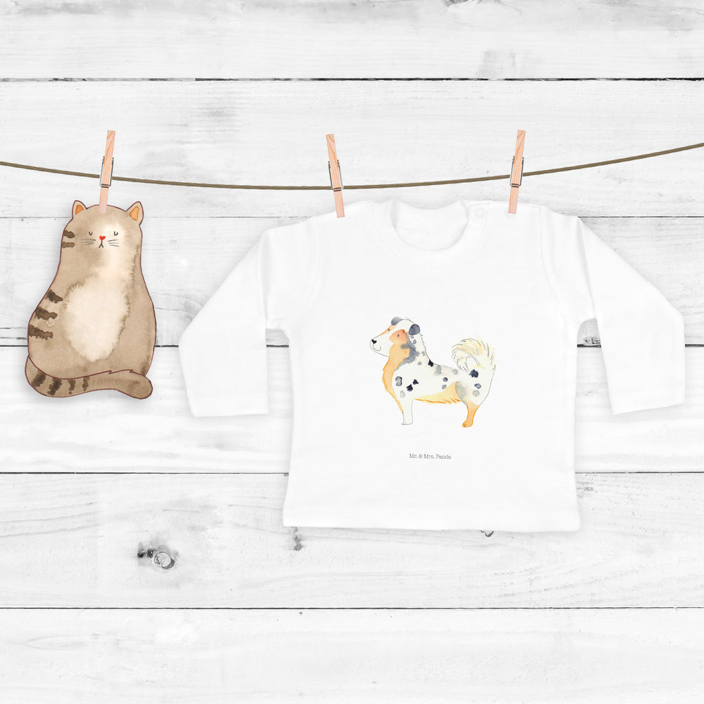 6-12 Monate Baby Longsleeve Australien Shepherd Mädchen, Jungen, Baby, Longsleeve, Langarm, Bio, Kleidung, uni, Langarmshirt, Hund, Hundemotiv, Haustier, Hunderasse, Tierliebhaber, Hundebesitzer, Sprüche, Australien Shepherd, Shepherd, Hundeliebe, Familienhund, Spruch