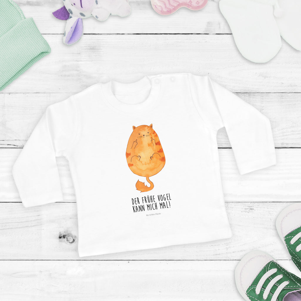 6-12 Monate Baby Longsleeve Katze Frühaufsteher Mädchen, Jungen, Baby, Longsleeve, Langarm, Bio, Kleidung, uni, Langarmshirt, Katze, Katzenmotiv, Katzenfan, Katzendeko, Katzenfreund, Katzenliebhaber, Katzenprodukte, Katzenartikel, Katzenaccessoires, Katzensouvenirs, Katzenliebhaberprodukte, Katzenmotive, Der frühe Vogel kann mich mal, Morgenmuffel, Frühaufsteher, Kaffee, Katzen, Kater, Mietze