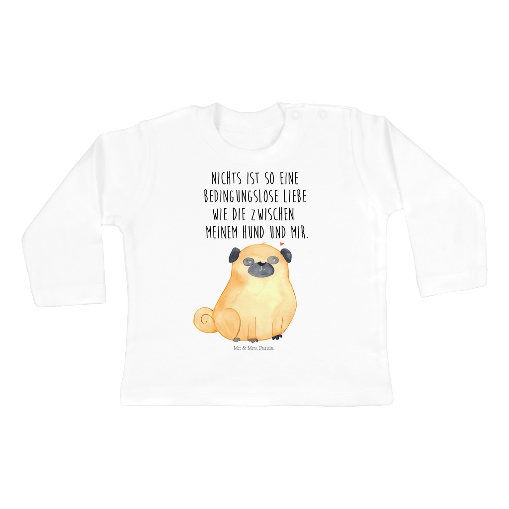 12-18 Monate Baby Longsleeve Mops Mädchen, Jungen, Baby, Langarm, Bio, Kleidung, Hund, Hundemotiv, Haustier, Hunderasse, Tierliebhaber, Hundebesitzer, Sprüche, Mops, Liebe, Hundeliebe