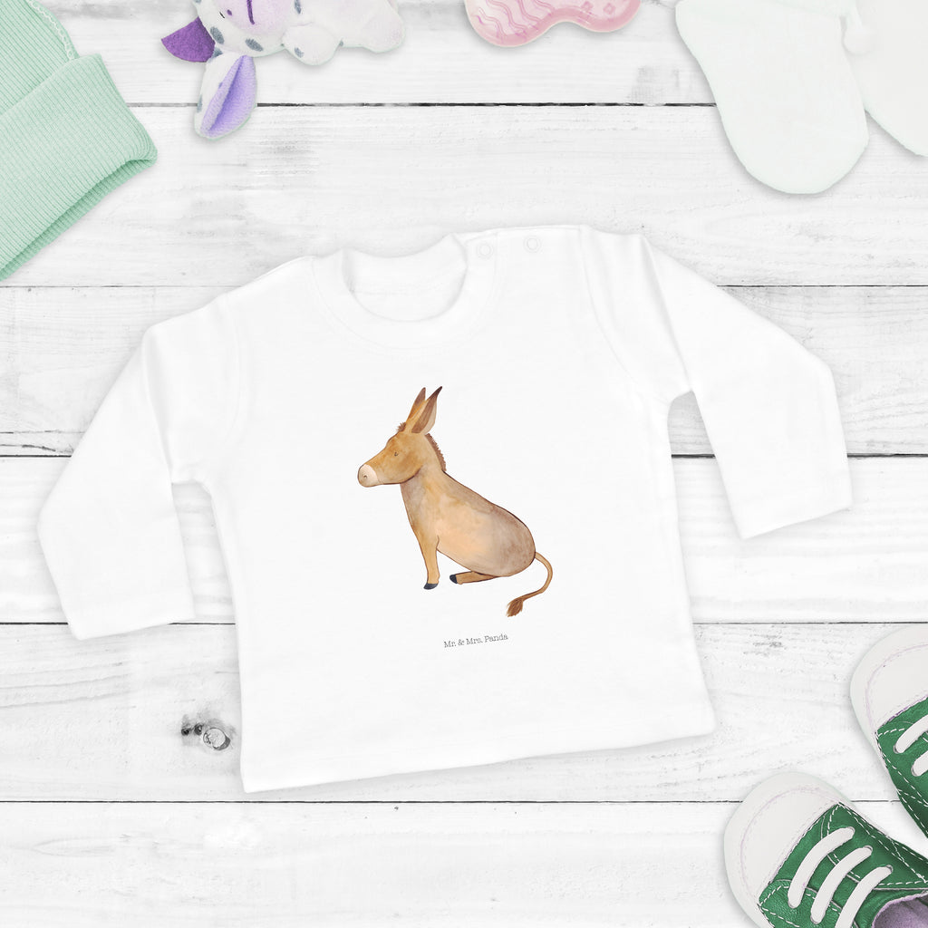 6-12 Monate Baby Longsleeve Esel Mädchen, Jungen, Baby, Longsleeve, Langarm, Bio, Kleidung, uni, Langarmshirt, Tiermotive, Gute Laune, lustige Sprüche, Tiere, Esel, Weisheit, Lebensmut, Lebensglück, Ziel, Lebensziel, Mut, erfolg, tapferkeit, positive gedanken, zuversicht