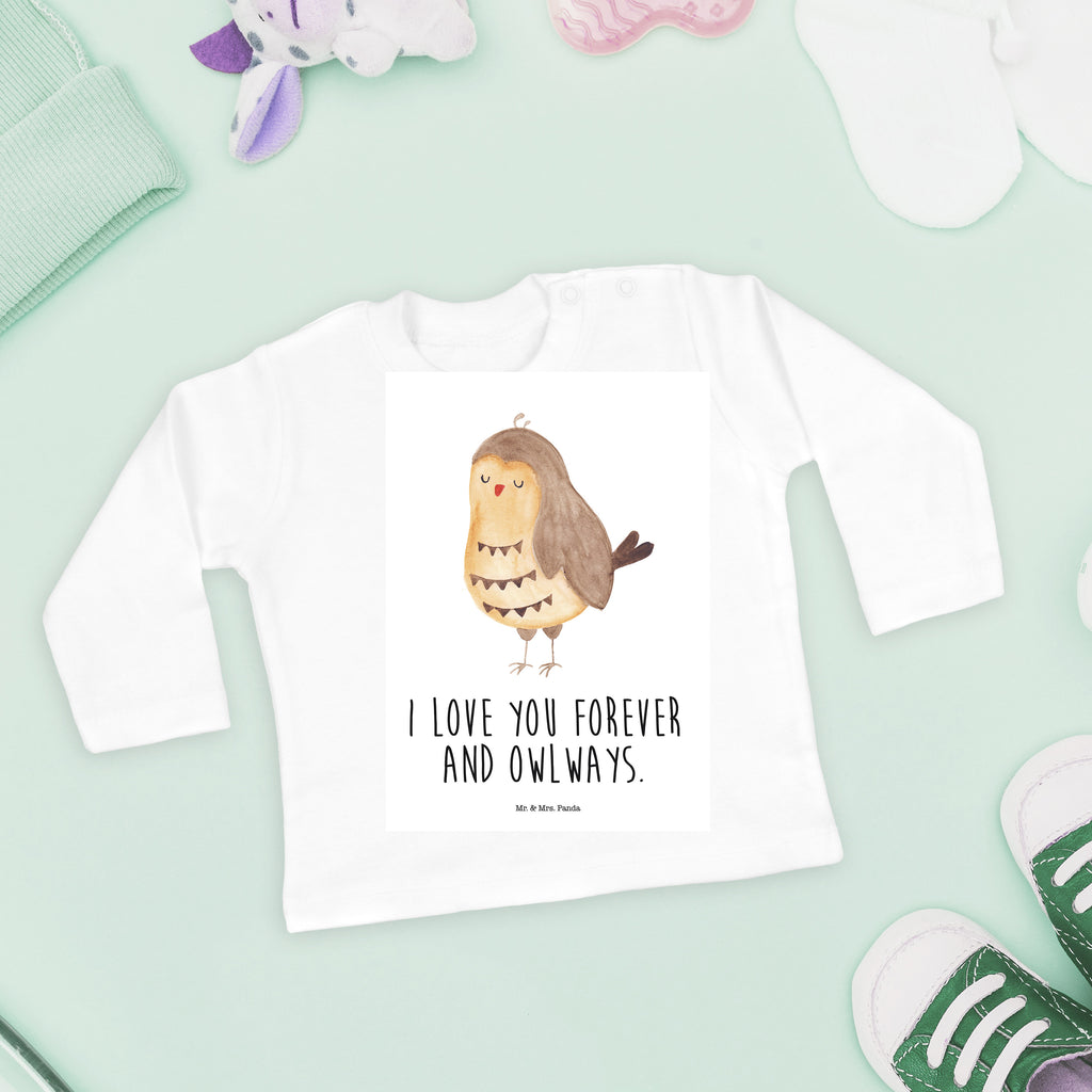 12-18 Monate Baby Longsleeve Eule Zufrieden Mädchen, Jungen, Baby, Langarm, Bio, Kleidung, Eule, Eule Spruch, Eule deko, Owl, Liebe Spruch, Romantisch, Wortspiel lustig, Spruch schön, Geschenk Hochzeitstag
