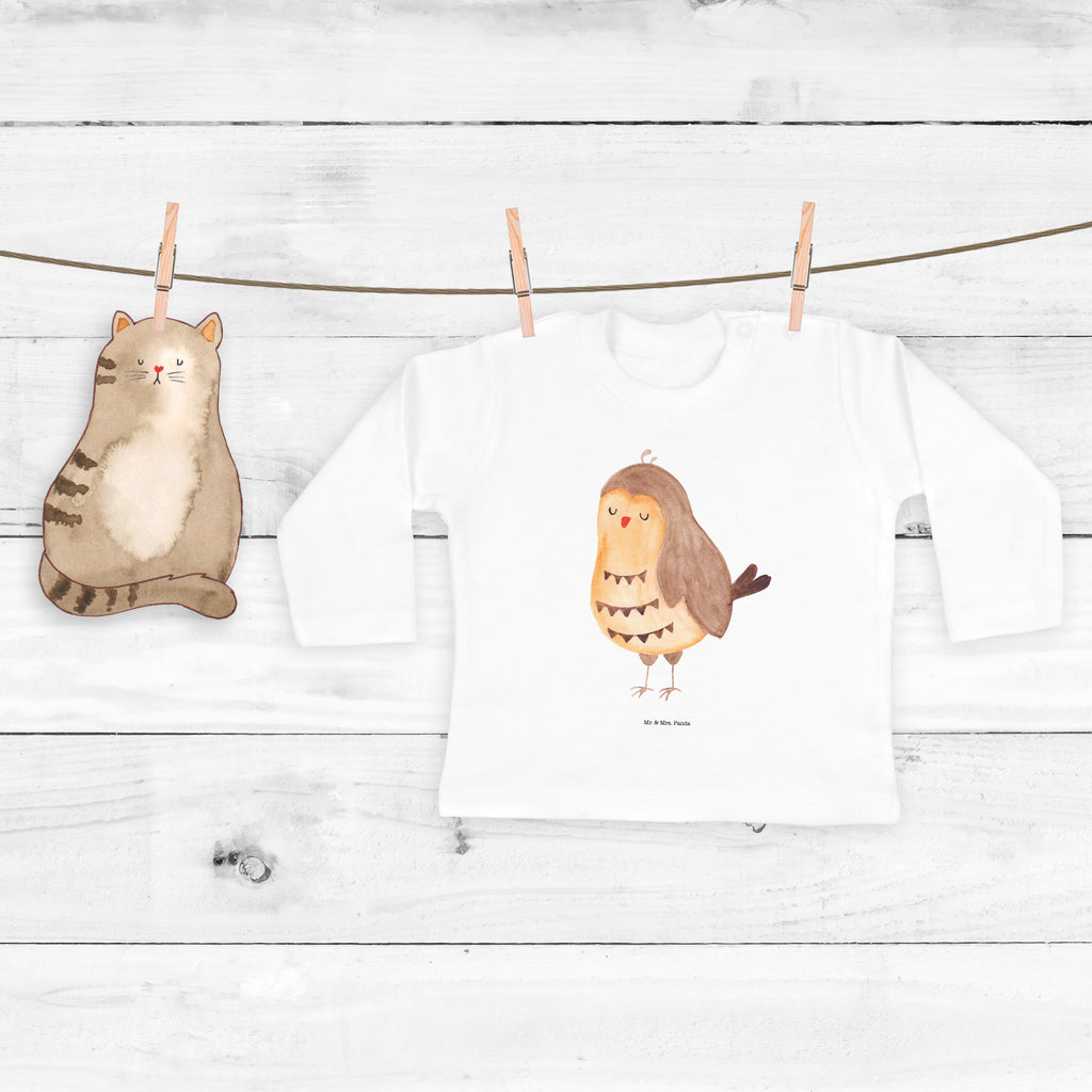 12-18 Monate Baby Longsleeve Eule Zufrieden Mädchen, Jungen, Baby, Langarm, Bio, Kleidung, Eule, Eule Spruch, Eule deko, Owl, Liebe Spruch, Romantisch, Wortspiel lustig, Spruch schön, Geschenk Hochzeitstag