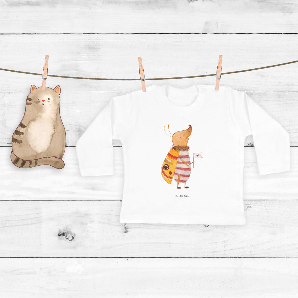 6-12 Monate Baby Longsleeve Nachtfalter mit Fähnchen Mädchen, Jungen, Baby, Longsleeve, Langarm, Bio, Kleidung, uni, Langarmshirt, Tiermotive, Gute Laune, lustige Sprüche, Tiere, Nachtfalter, Käfer, Spruch lustig, Spruch witzig, süß, niedlich, Küche Deko, Was kostet die Welt