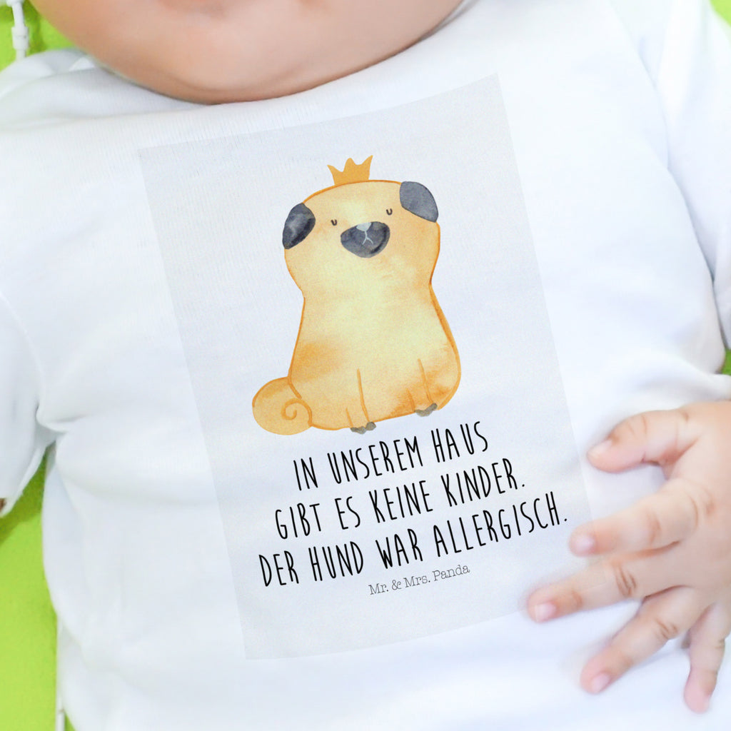 6-12 Monate Baby Longsleeve Mops Krone Mädchen, Jungen, Baby, Longsleeve, Langarm, Bio, Kleidung, uni, Langarmshirt, Hund, Hundemotiv, Haustier, Hunderasse, Tierliebhaber, Hundebesitzer, Sprüche, Mops, allergisch, kinderlos, Hausregel, Hundebesitzer. Spruch, lustig