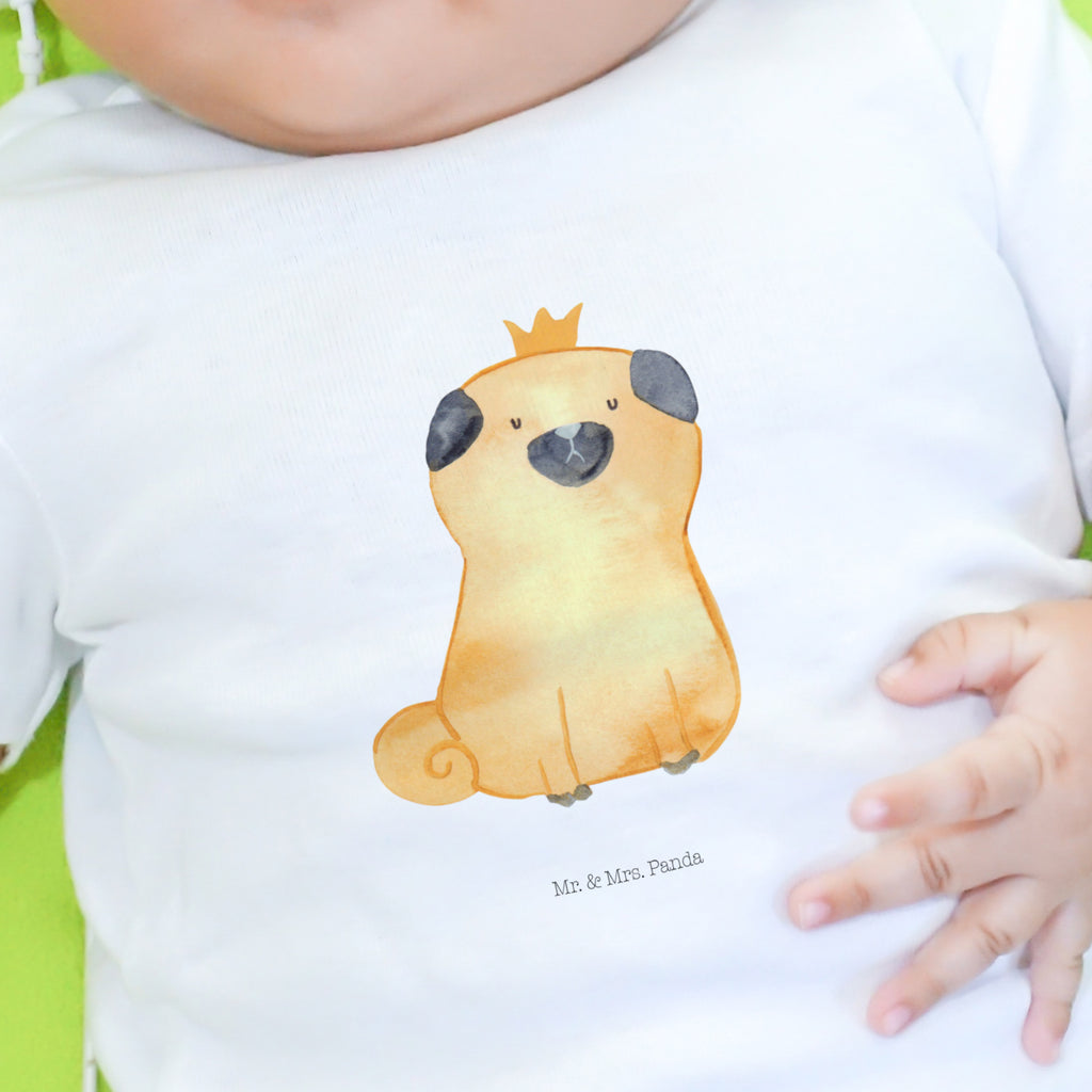 6-12 Monate Baby Longsleeve Mops Krone Mädchen, Jungen, Baby, Longsleeve, Langarm, Bio, Kleidung, uni, Langarmshirt, Hund, Hundemotiv, Haustier, Hunderasse, Tierliebhaber, Hundebesitzer, Sprüche, Mops, allergisch, kinderlos, Hausregel, Hundebesitzer. Spruch, lustig