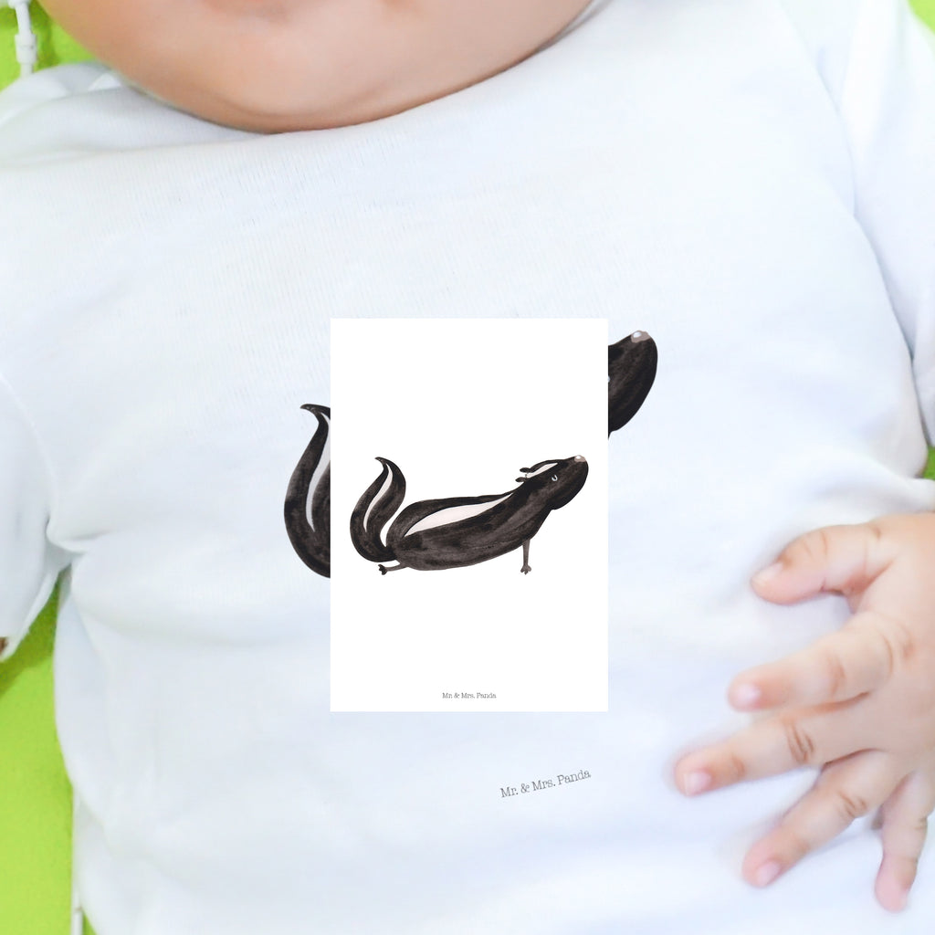 3-6 Monate Baby Longsleeve Stinktier Yoga Mädchen, Jungen, Baby, Langarm, Bio, Kleidung, Stinktier, Skunk, Wildtier, Raubtier, Stinker, Stinki, Yoga, Namaste, Lebe, Liebe, Lache