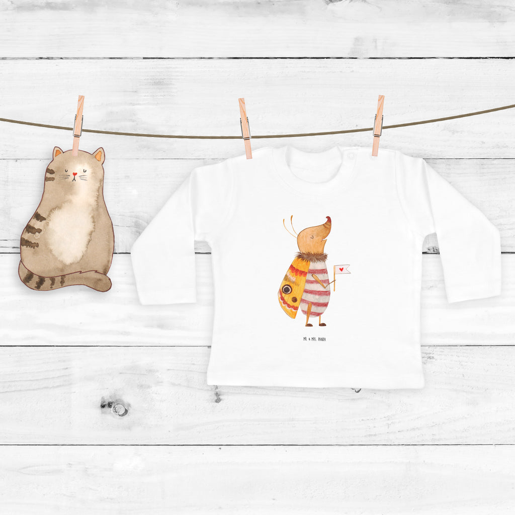 12-18 Monate Baby Longsleeve Nachtfalter mit Fähnchen Mädchen, Jungen, Baby, Langarm, Bio, Kleidung, Tiermotive, Gute Laune, lustige Sprüche, Tiere, Nachtfalter, Käfer, Spruch lustig, Spruch witzig, süß, niedlich, Küche Deko, Was kostet die Welt