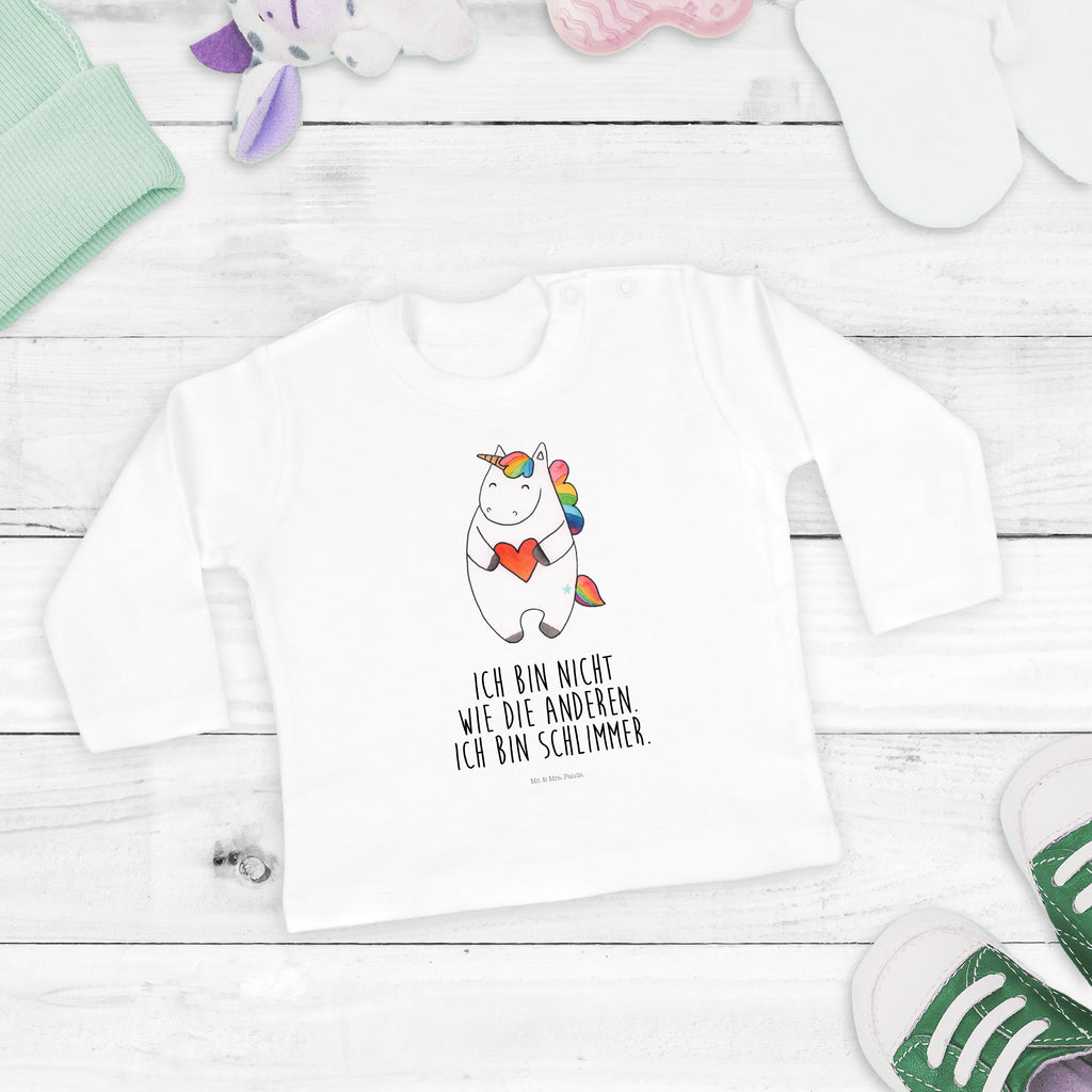 6-12 Monate Baby Longsleeve Einhorn Herz Mädchen, Jungen, Baby, Longsleeve, Langarm, Bio, Kleidung, uni, Langarmshirt, Einhorn, Einhörner, Einhorn Deko, Pegasus, Unicorn, Herz, schlimm, böse, witzig, lustig, Freundin, anders, bunt