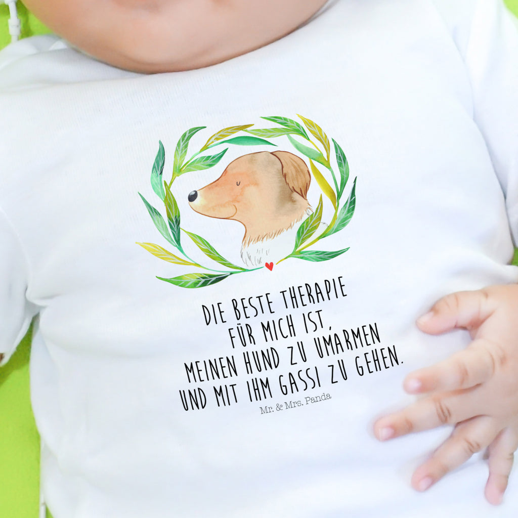 12-18 Monate Baby Longsleeve Hund Ranke Mädchen, Jungen, Baby, Langarm, Bio, Kleidung, Hund, Hundemotiv, Haustier, Hunderasse, Tierliebhaber, Hundebesitzer, Sprüche, Ranke, Therapie, Selbsttherapie, Hundeliebe, Hundeglück, Hunde