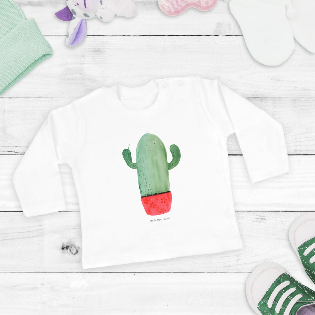 6-12 Monate Baby Longsleeve Kaktus wütend Mädchen, Jungen, Baby, Longsleeve, Langarm, Bio, Kleidung, uni, Langarmshirt, Kaktus, Kakteen, ärgern, Büro, Schule, Büroalltag, Chefin, Kollege, Kollegin, wütend