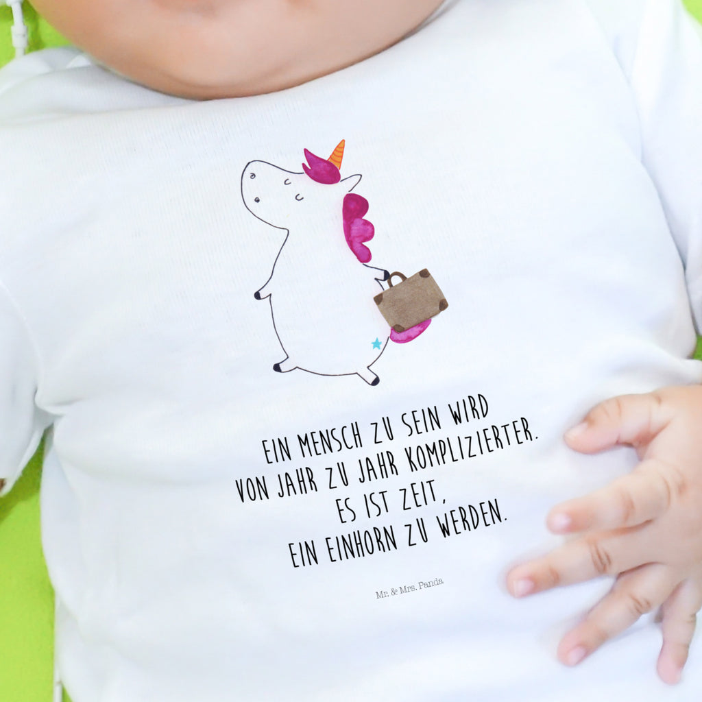 6-12 Monate Baby Longsleeve Einhorn Koffer Mädchen, Jungen, Baby, Longsleeve, Langarm, Bio, Kleidung, uni, Langarmshirt, Einhorn, Einhörner, Einhorn Deko, Pegasus, Unicorn, unicorn, Koffer, Verreisen, Reise, Gepäck, Abenteuer, Erwachsen, Kind, albern, Spaß, lustig, witzig