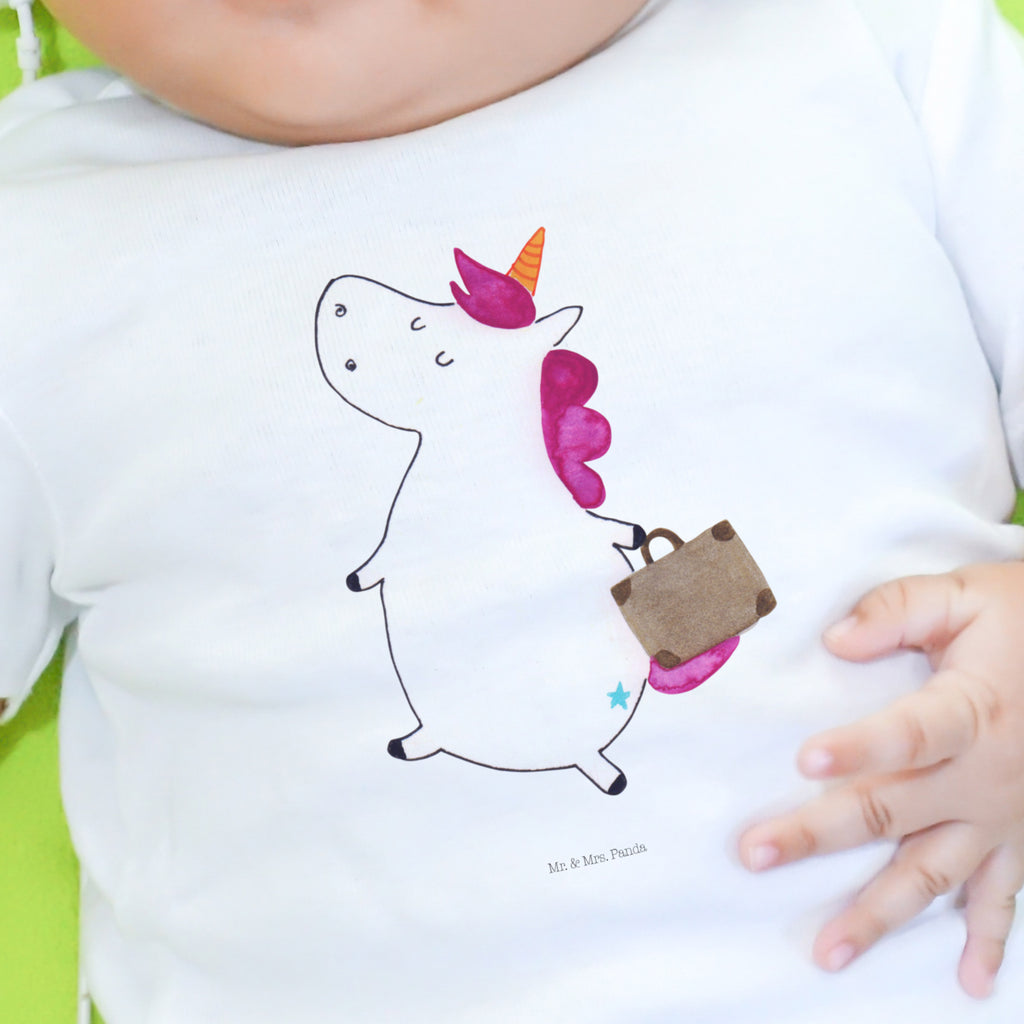 6-12 Monate Baby Longsleeve Einhorn Koffer Mädchen, Jungen, Baby, Longsleeve, Langarm, Bio, Kleidung, uni, Langarmshirt, Einhorn, Einhörner, Einhorn Deko, Pegasus, Unicorn, unicorn, Koffer, Verreisen, Reise, Gepäck, Abenteuer, Erwachsen, Kind, albern, Spaß, lustig, witzig
