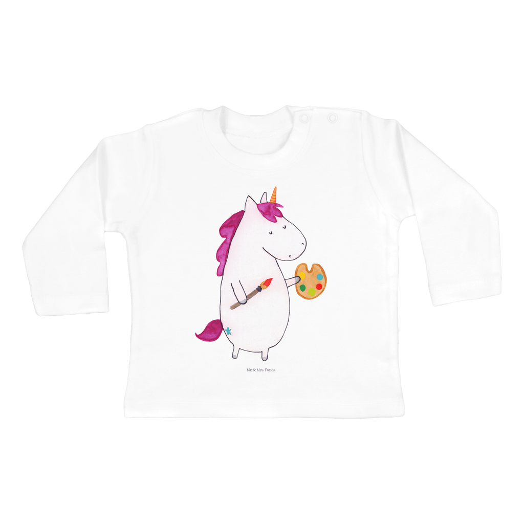 6-12 Monate Baby Longsleeve Einhorn Künstler Mädchen, Jungen, Baby, Longsleeve, Langarm, Bio, Kleidung, uni, Langarmshirt, Einhorn, Einhörner, Einhorn Deko, Pegasus, Unicorn, Englisch, Künstler, Artist, Malen, Zeichnen, Welt, Farbe, Stift, Pinsel, Geschenk, Maler
