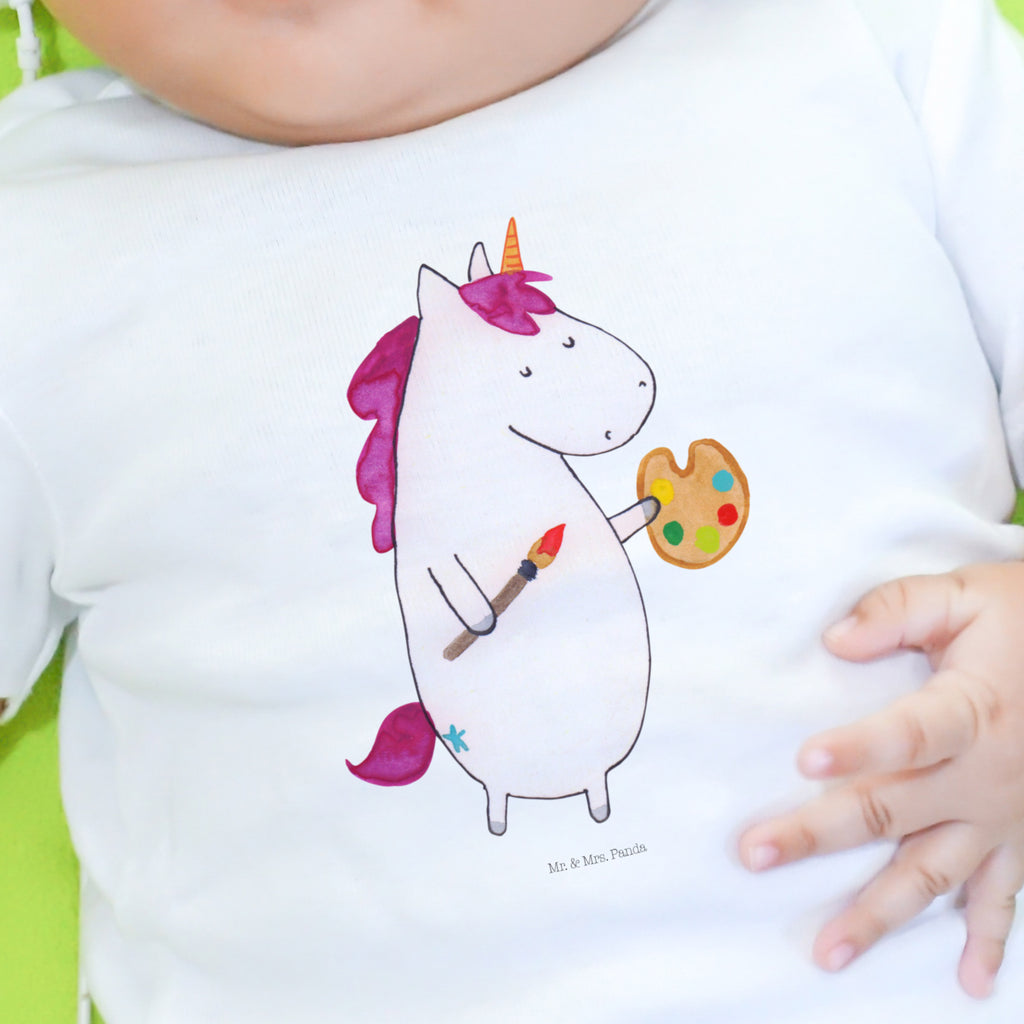 6-12 Monate Baby Longsleeve Einhorn Künstler Mädchen, Jungen, Baby, Longsleeve, Langarm, Bio, Kleidung, uni, Langarmshirt, Einhorn, Einhörner, Einhorn Deko, Pegasus, Unicorn, Englisch, Künstler, Artist, Malen, Zeichnen, Welt, Farbe, Stift, Pinsel, Geschenk, Maler