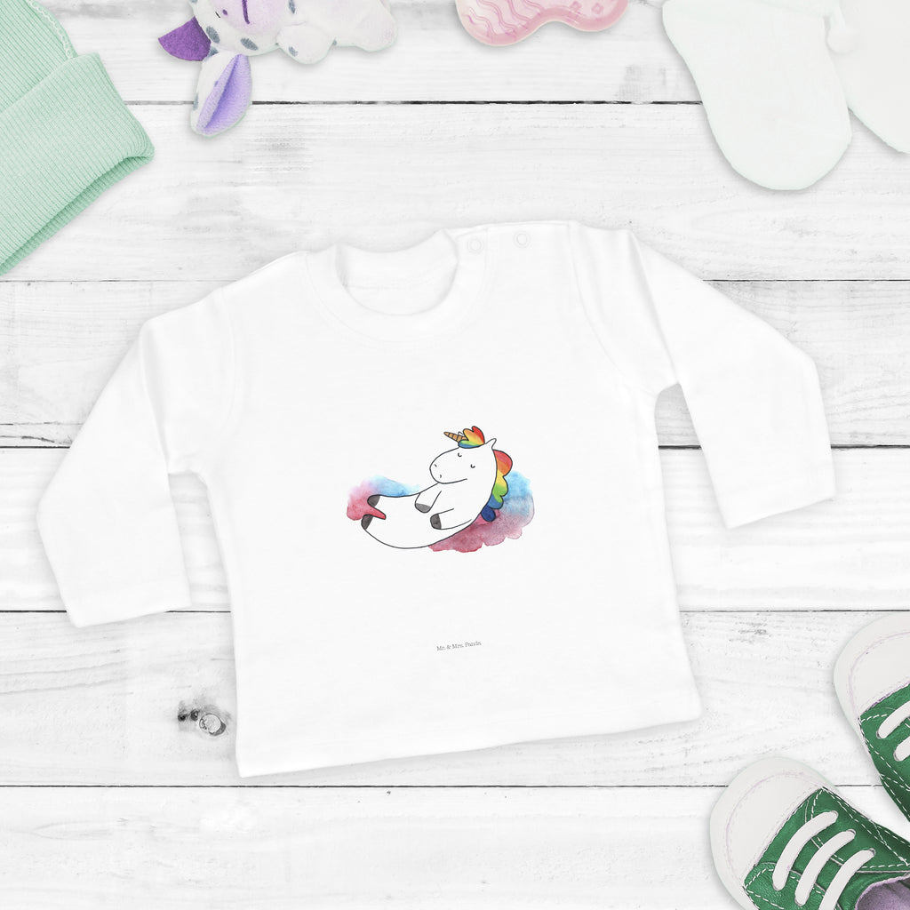 3-6 Monate Baby Longsleeve Einhorn Wolke 7 Mädchen, Jungen, Baby, Langarm, Bio, Kleidung, Einhorn, Einhörner, Einhorn Deko, Pegasus, Unicorn, verliebt, Menschen, witzig, lustig, Geschenk, Glaube, Realität, Lächeln