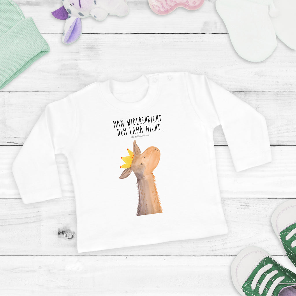3-6 Monate Baby Longsleeve Lamakopf König Mädchen, Jungen, Baby, Langarm, Bio, Kleidung, Lama, Alpaka, Lamas, König, Königin, Freundin, Mama, Papa, Büro Kollege, Kollegin, Chef, Vorgesetzter, Abi, Abitur