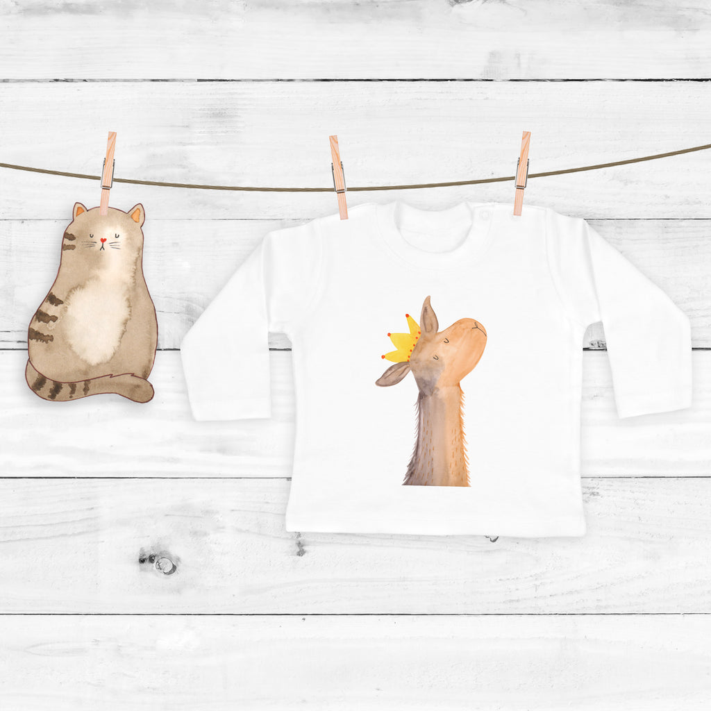 3-6 Monate Baby Longsleeve Lamakopf König Mädchen, Jungen, Baby, Langarm, Bio, Kleidung, Lama, Alpaka, Lamas, König, Königin, Freundin, Mama, Papa, Büro Kollege, Kollegin, Chef, Vorgesetzter, Abi, Abitur