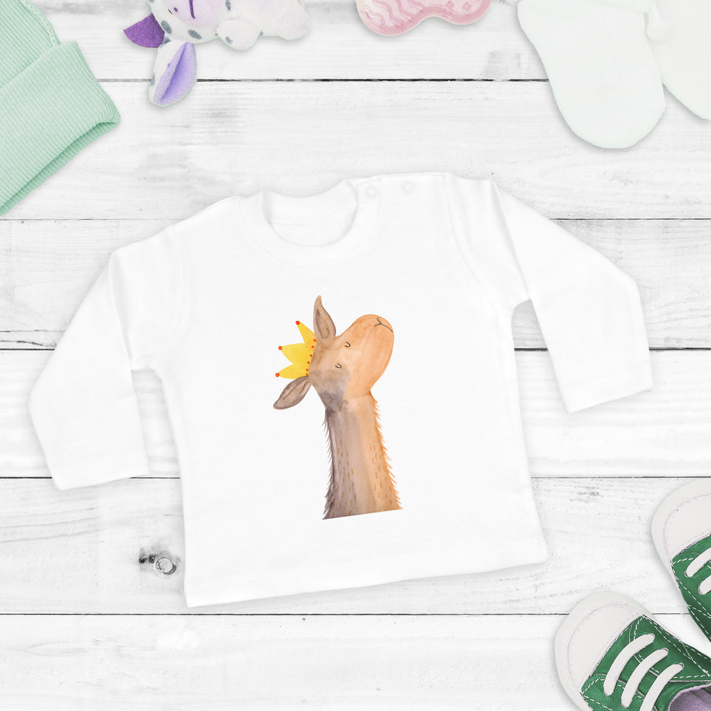 3-6 Monate Baby Longsleeve Lamakopf König Mädchen, Jungen, Baby, Langarm, Bio, Kleidung, Lama, Alpaka, Lamas, König, Königin, Freundin, Mama, Papa, Büro Kollege, Kollegin, Chef, Vorgesetzter, Abi, Abitur