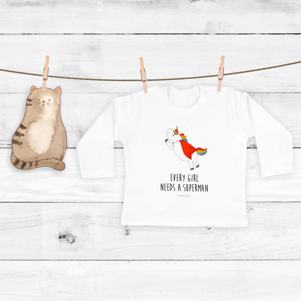 6-12 Monate Baby Longsleeve Einhorn Super Mädchen, Jungen, Baby, Longsleeve, Langarm, Bio, Kleidung, uni, Langarmshirt, Einhorn, Einhörner, Einhorn Deko, Pegasus, Unicorn, Traummann, Superheld, Held, Freundin, Geschenk, Girl