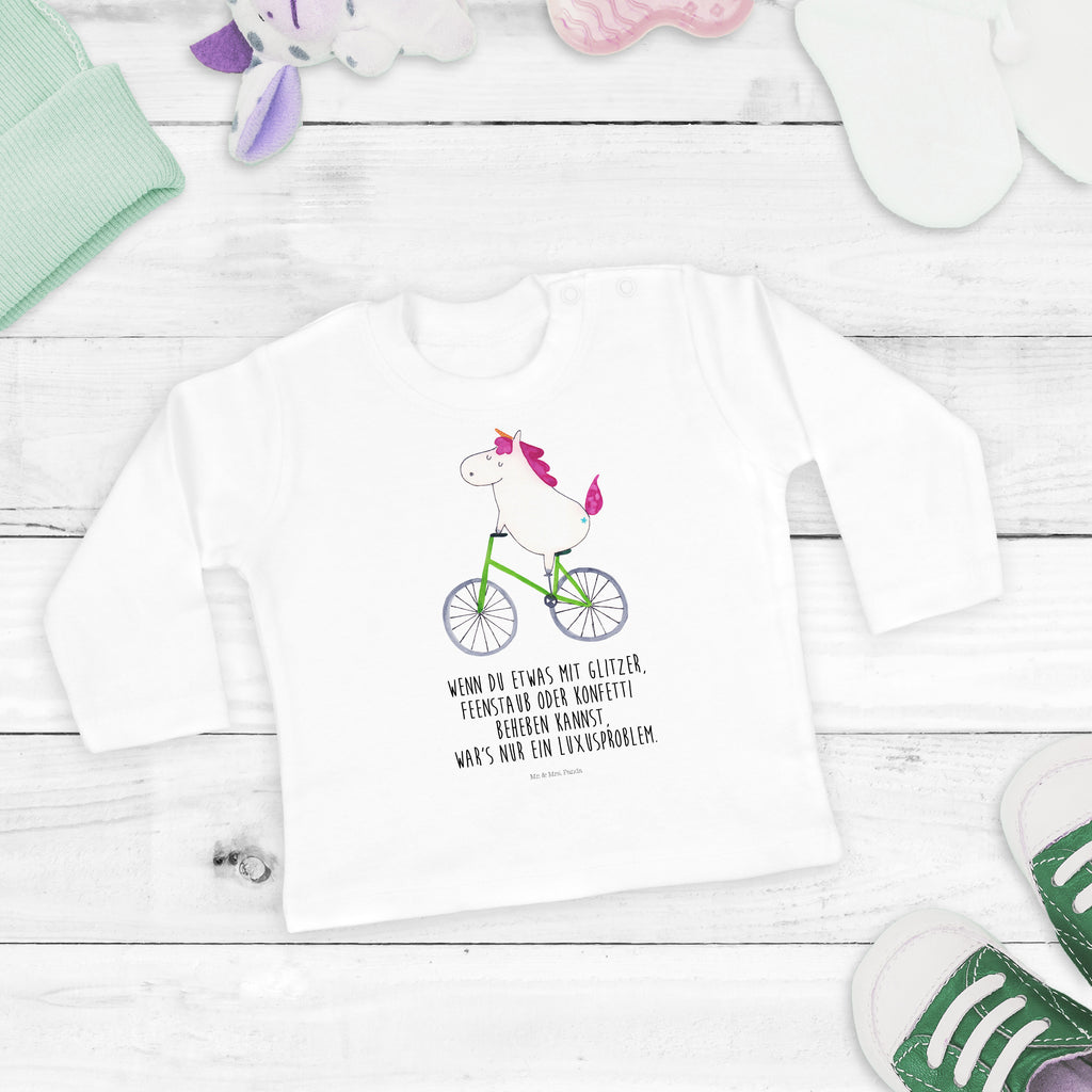 12-18 Monate Baby Longsleeve Einhorn Radfahrer Mädchen, Jungen, Baby, Langarm, Bio, Kleidung, Einhorn, Einhörner, Einhorn Deko, Pegasus, Unicorn, Radfahren, Radfahrer, Rad, Bike, Feenstaub, Konfetti, Luxusproblem, Kummer, Liebeskummer