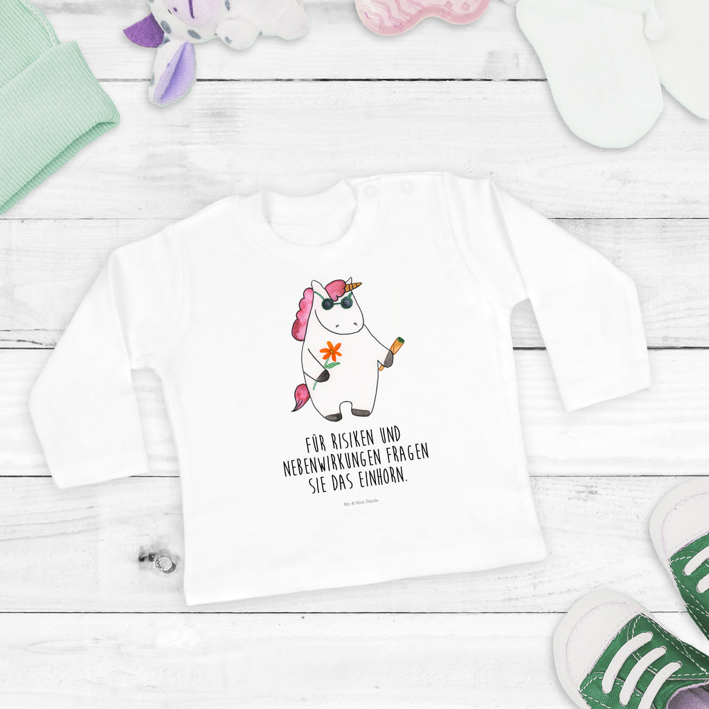 12-18 Monate Baby Longsleeve Einhorn Woodstock Mädchen, Jungen, Baby, Langarm, Bio, Kleidung, Einhorn, Einhörner, Einhorn Deko, Pegasus, Unicorn, Kiffen, Joint, Zigarette, Alkohol, Party, Spaß. lustig, witzig, Woodstock