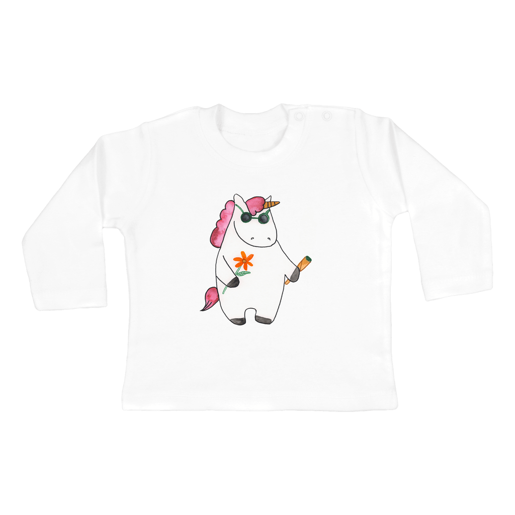 12-18 Monate Baby Longsleeve Einhorn Woodstock Mädchen, Jungen, Baby, Langarm, Bio, Kleidung, Einhorn, Einhörner, Einhorn Deko, Pegasus, Unicorn, Kiffen, Joint, Zigarette, Alkohol, Party, Spaß. lustig, witzig, Woodstock