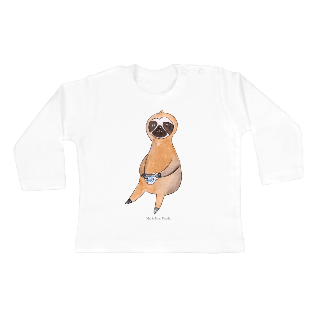 12-18 Monate Baby Longsleeve Faultier Kaffee Mädchen, Jungen, Baby, Langarm, Bio, Kleidung, Faultier, Faultier Geschenk, Faultier Deko, Faultiere, faul, Lieblingstier, Kaffee, erster Kaffee, Morgenmuffel, Frühaufsteher, Kaffeetasse, Genießer, Coffee, Kaffeegetränk
