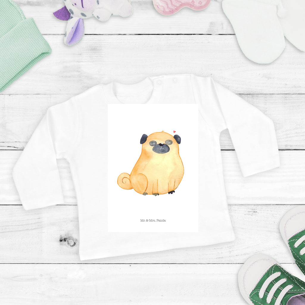 12-18 Monate Baby Longsleeve Mops Mädchen, Jungen, Baby, Langarm, Bio, Kleidung, Hund, Hundemotiv, Haustier, Hunderasse, Tierliebhaber, Hundebesitzer, Sprüche, Mops, Liebe, Hundeliebe